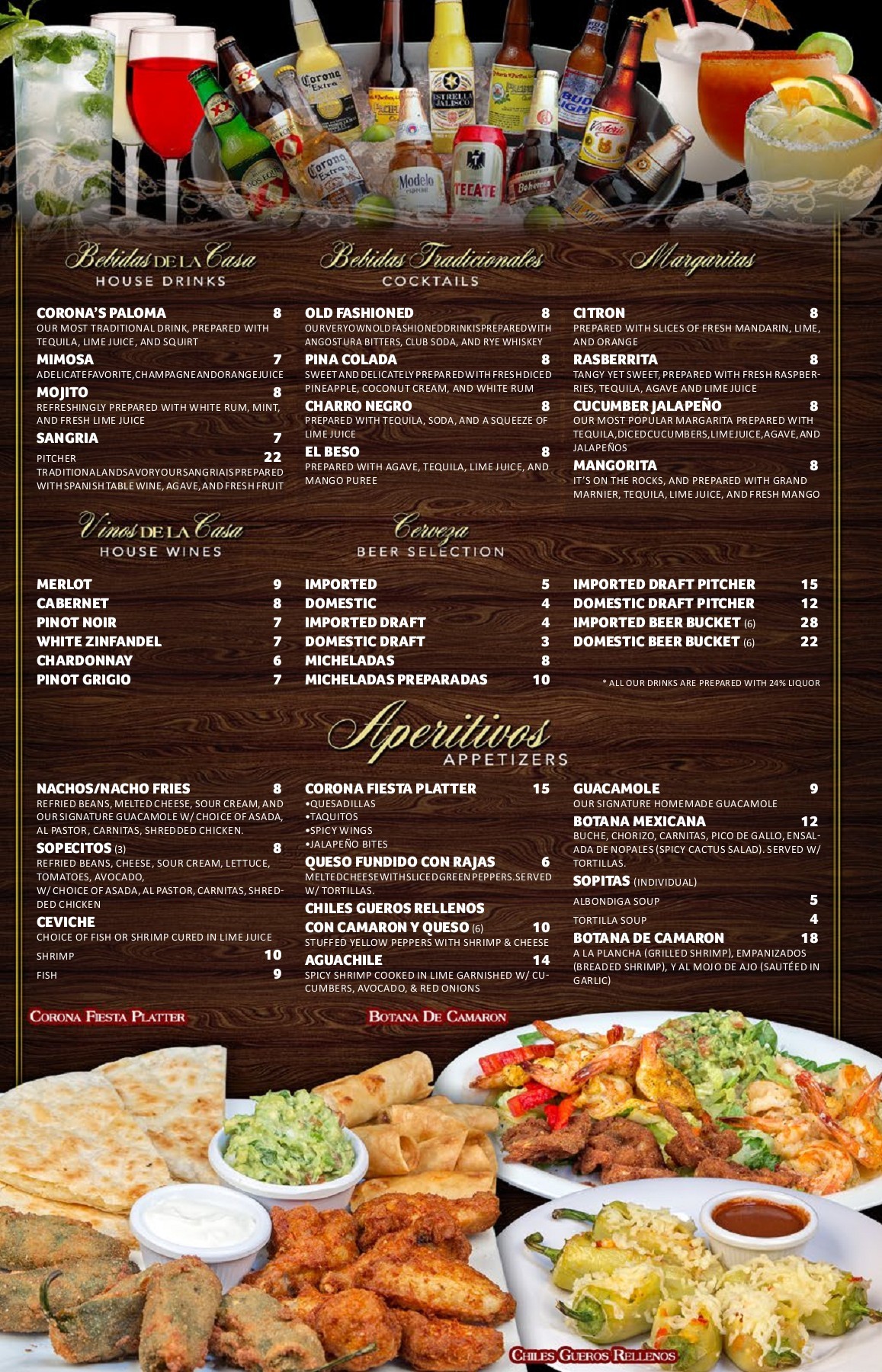 Get Casa corona menu Free HD Casa Corona Menu