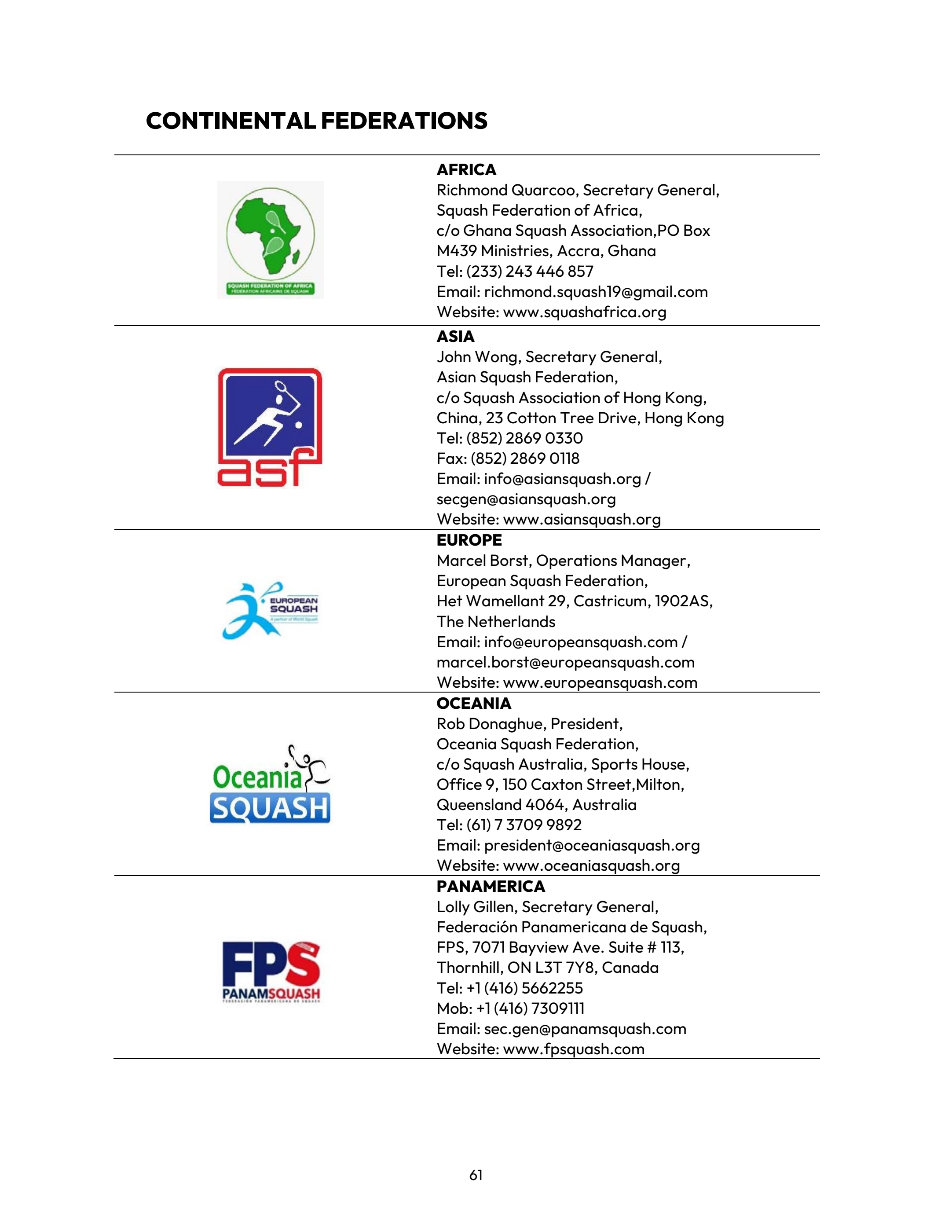 WSF DIRECTORY - June 2025 - World Squash - Page 61 | Flip PDF Online ...
