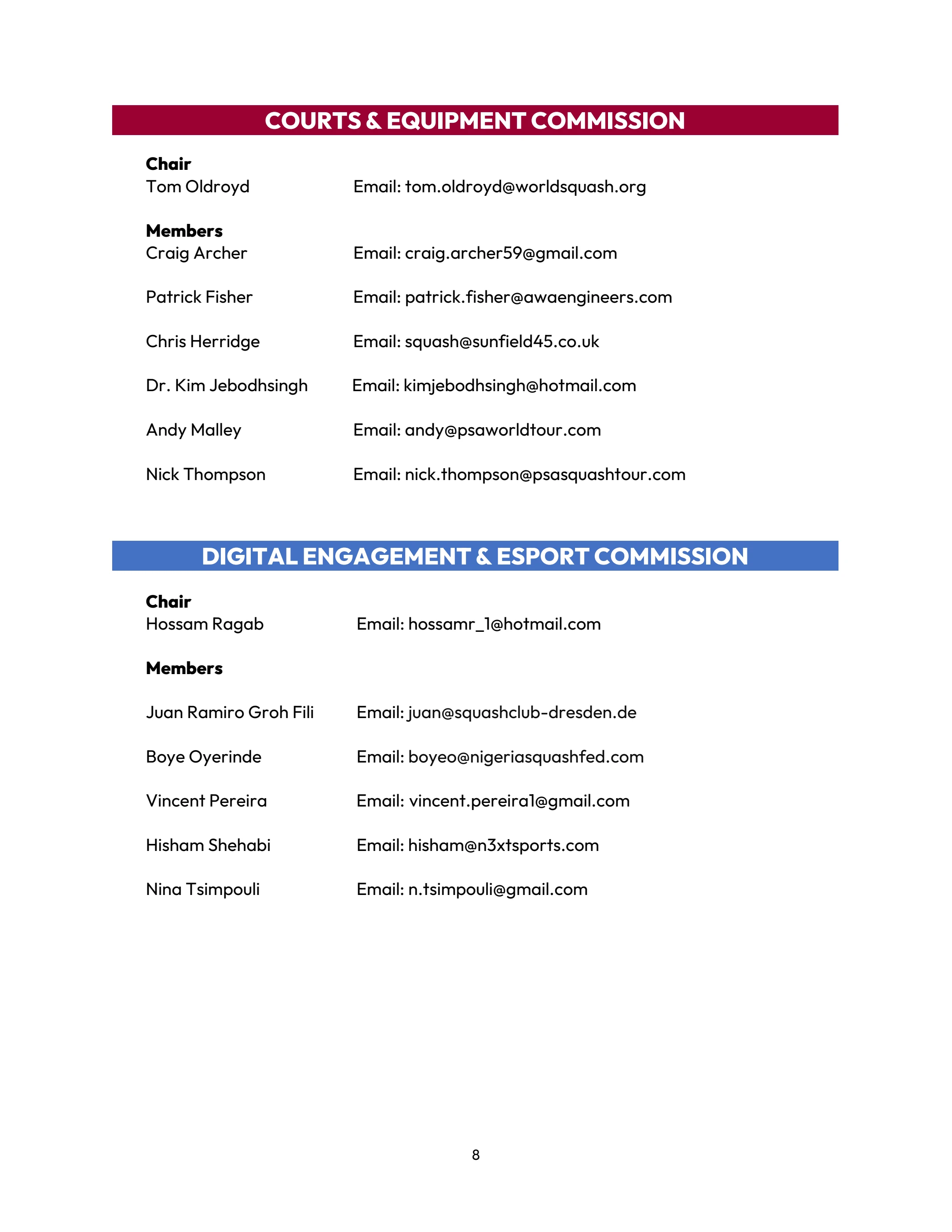 WSF DIRECTORY - June 2025 - World Squash - Page 8 | Flip PDF Online ...