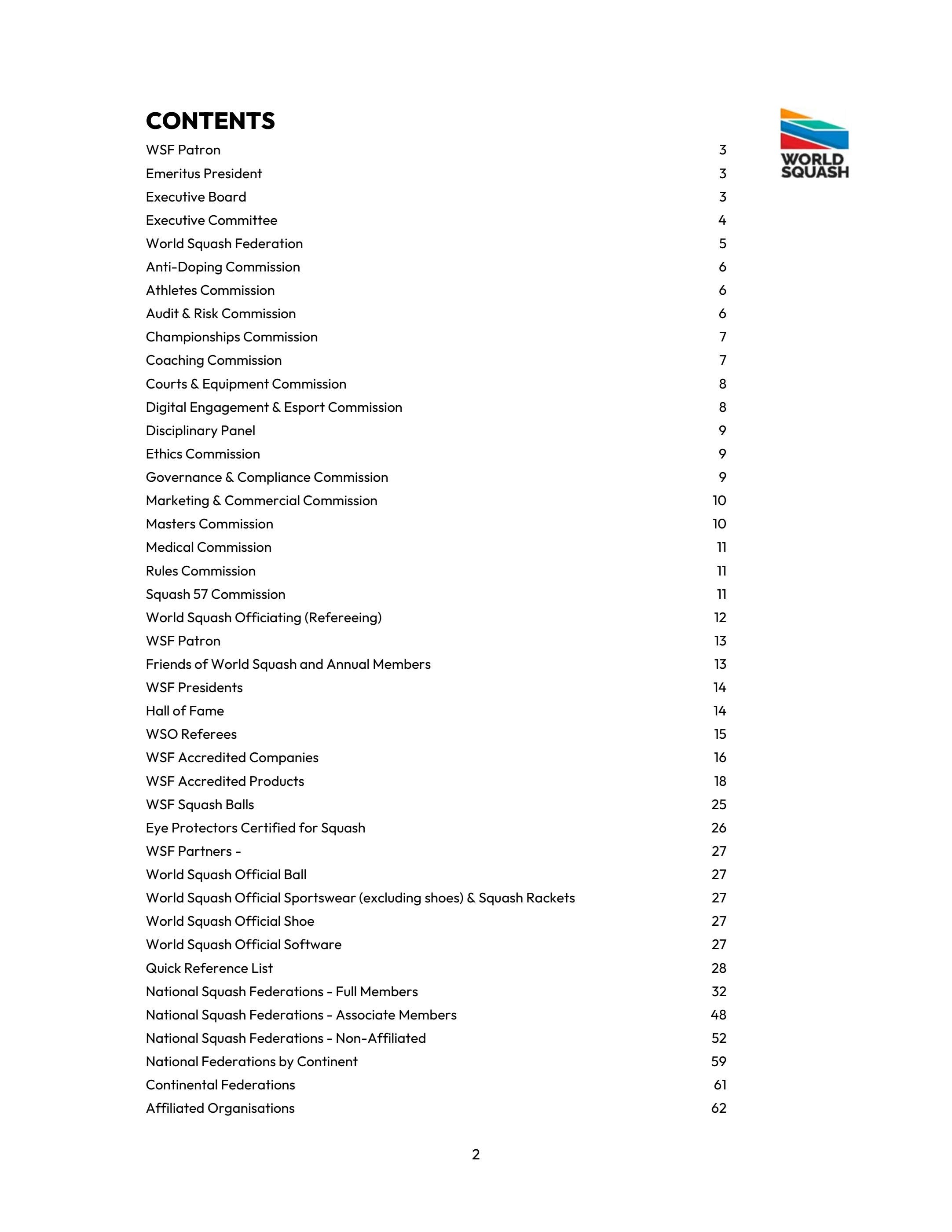 WSF DIRECTORY - June 2025 - World Squash - Page 2 | Flip PDF Online ...