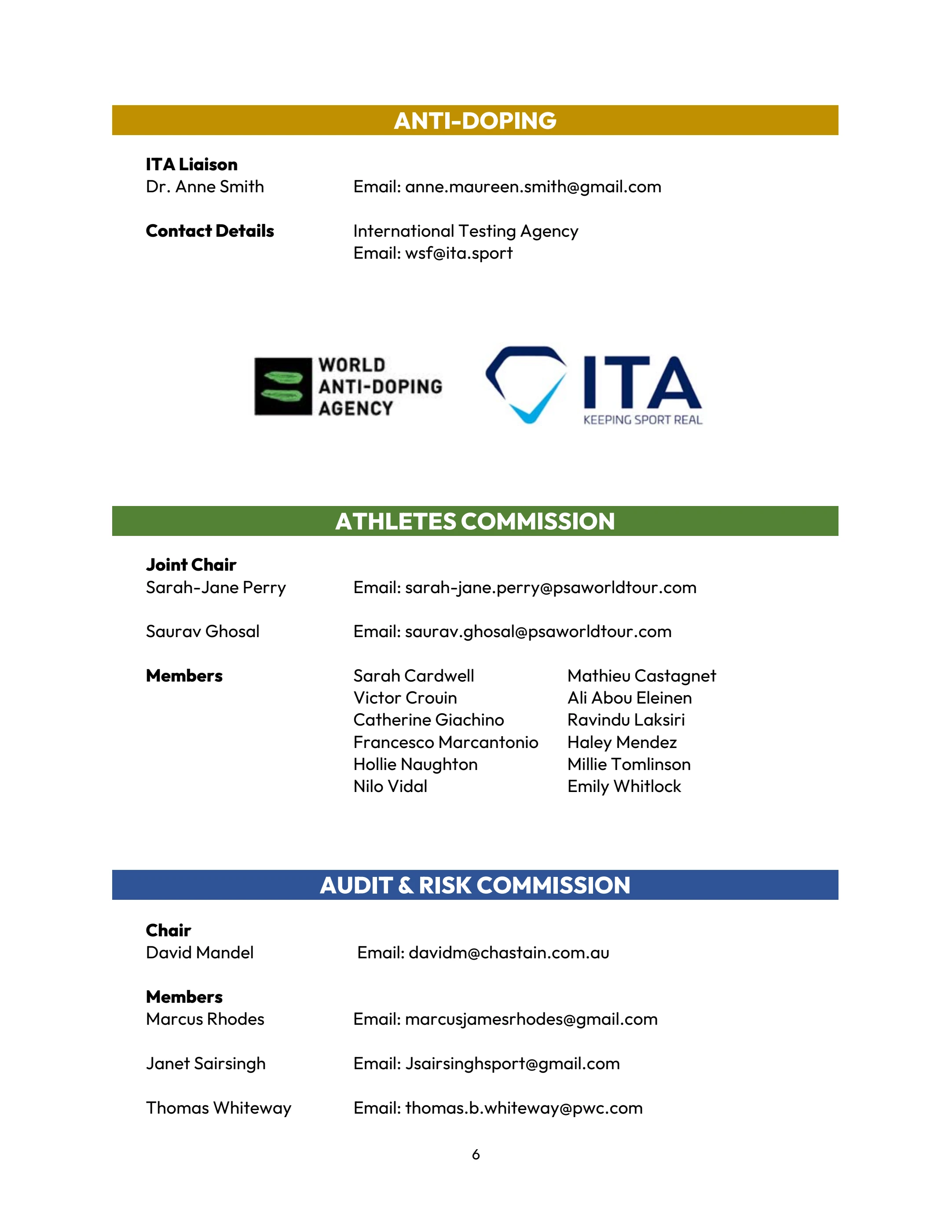 WSF DIRECTORY - June 2025 - World Squash - Page 6 | Flip PDF Online ...