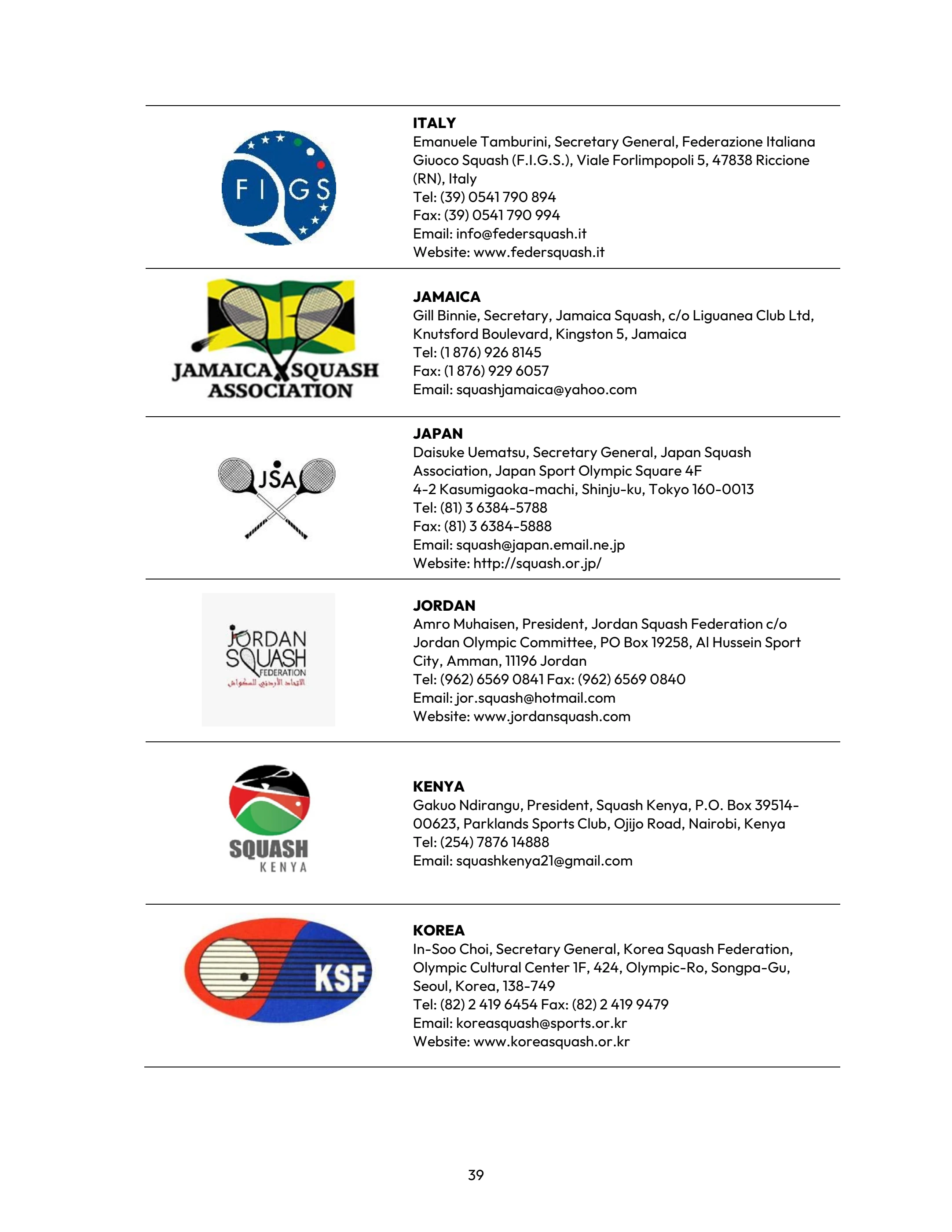 WSF DIRECTORY - June 2025 - World Squash - Page 39 | Flip PDF Online ...