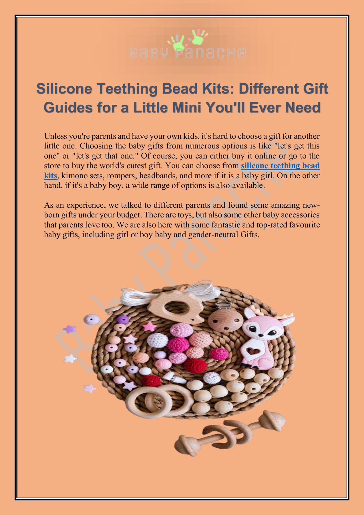 Get Best Silicone Teething Bead Kits for your kids Baby Panache