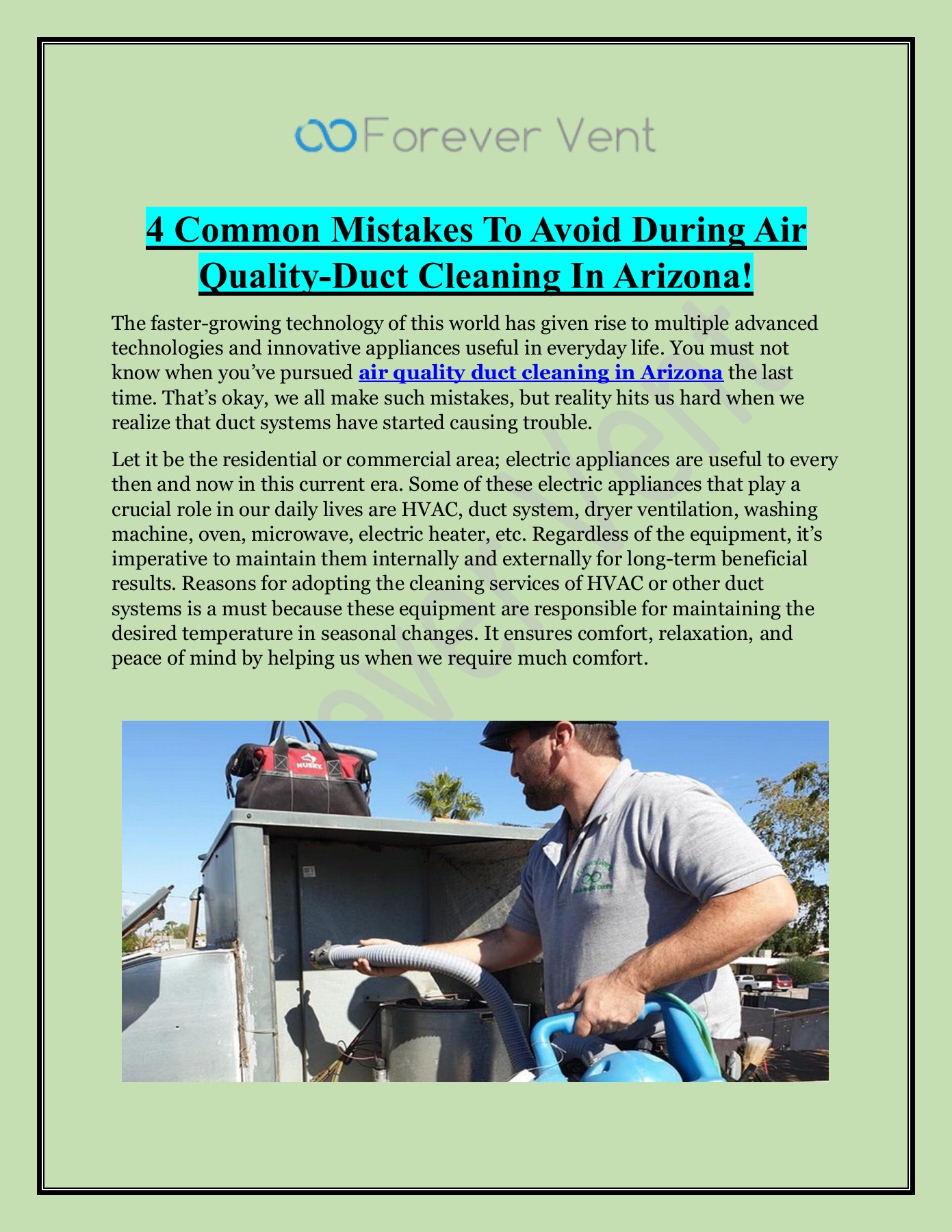 Best Air QualityDuct Cleaning In Arizona Forever Vent