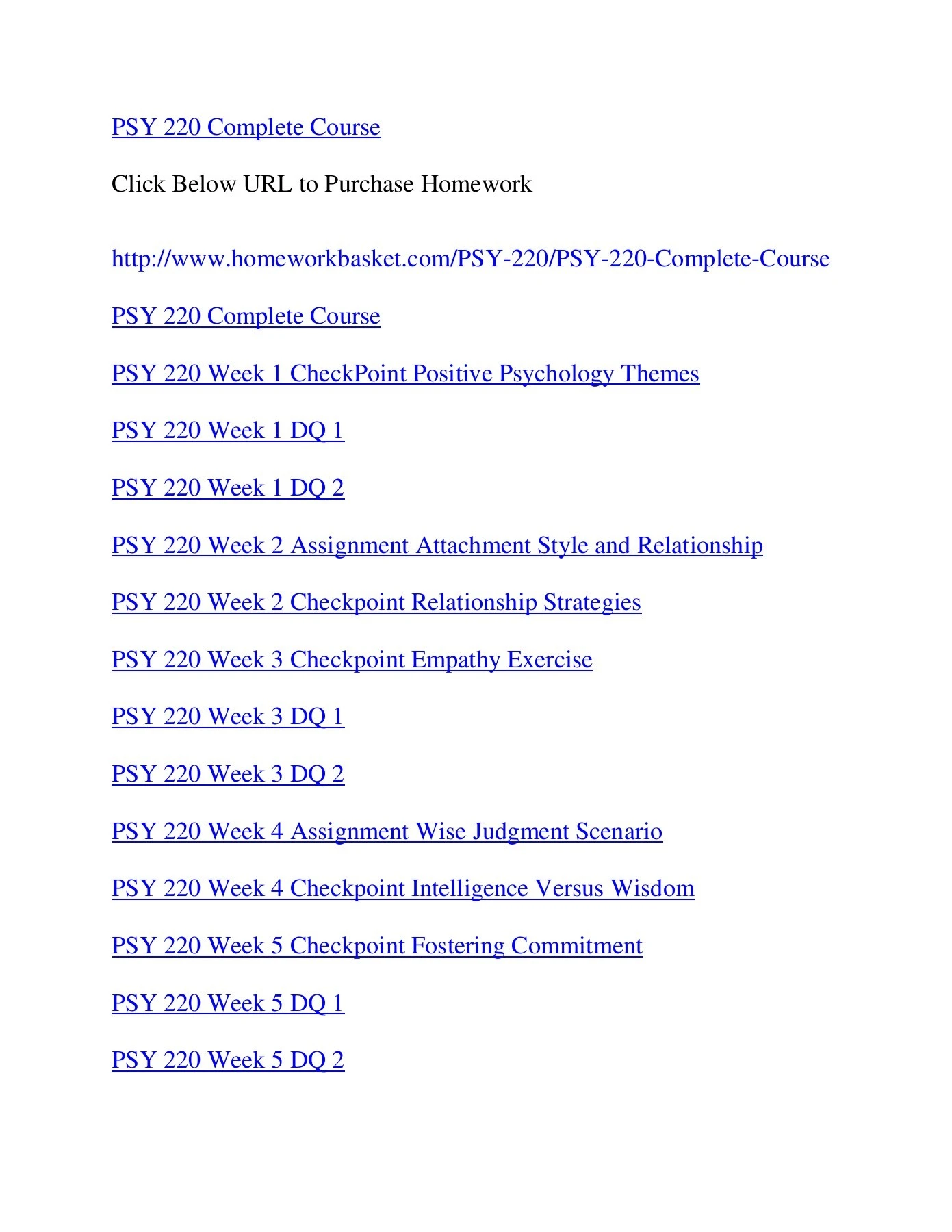 PSY 220 Complete Course - robertbt304 - Page 1 - 2 | Flip PDF Online ...