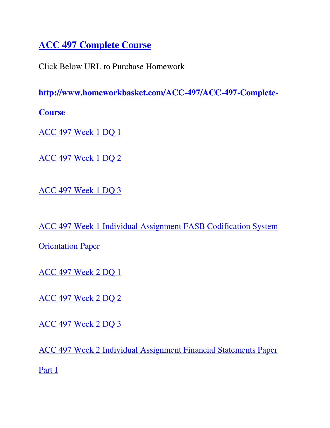 ACC 497 Complete Course robertbt304 Page 1 3 Flip PDF Online