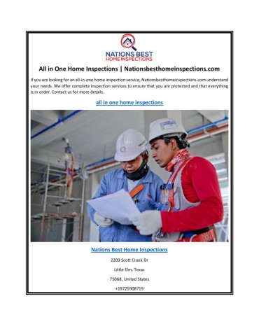 All in One Home Inspections | Nationsbesthomeinspections.com