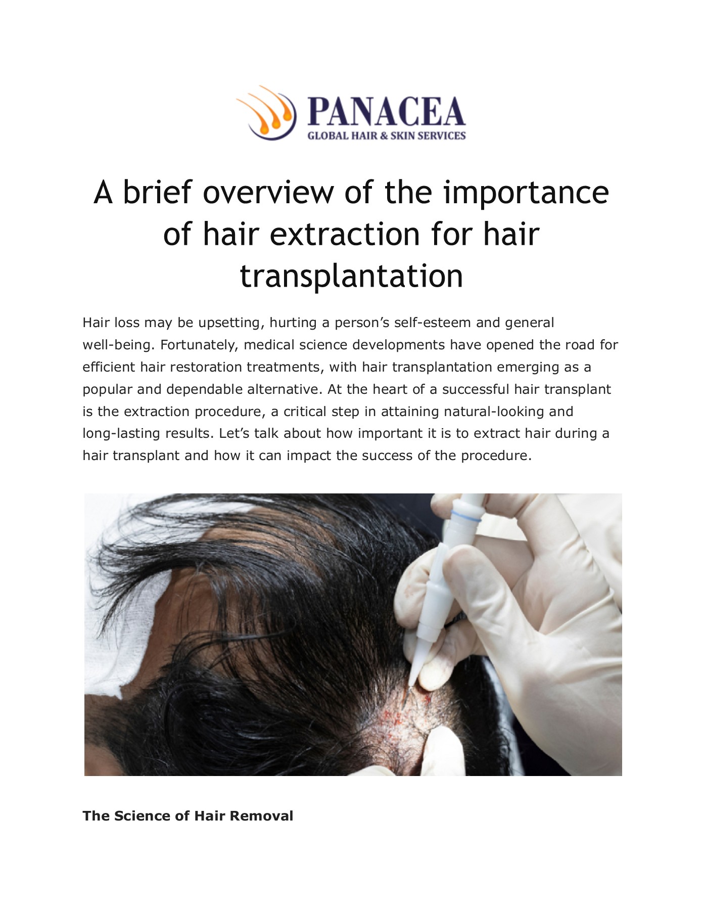 A brief overview of the importance of hair extraction for hair