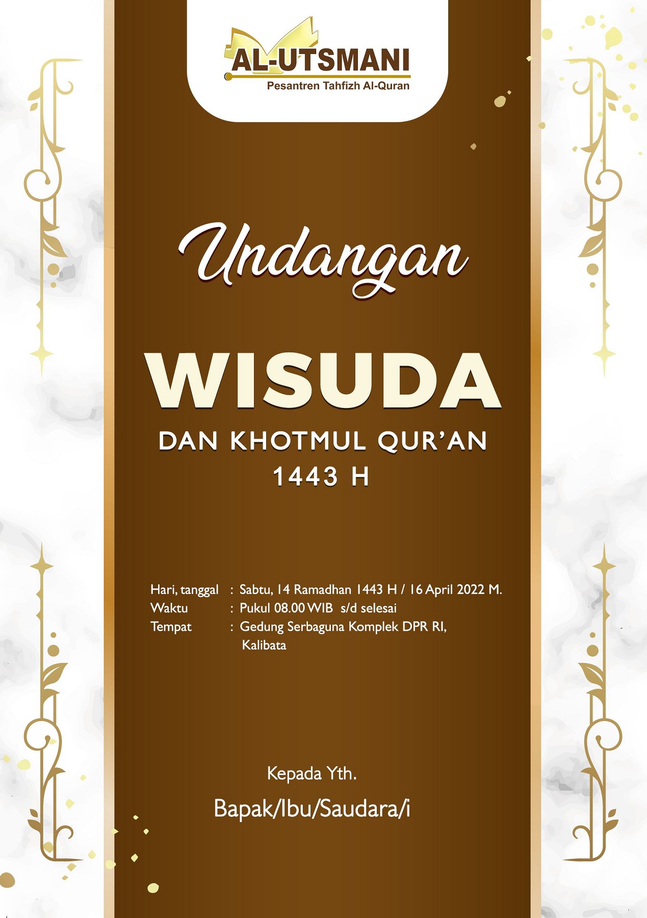 Undangan Wisuda LBQ AL-UTSMANI - Bekti Susilo Aji - Page 1 - 4 | Flip