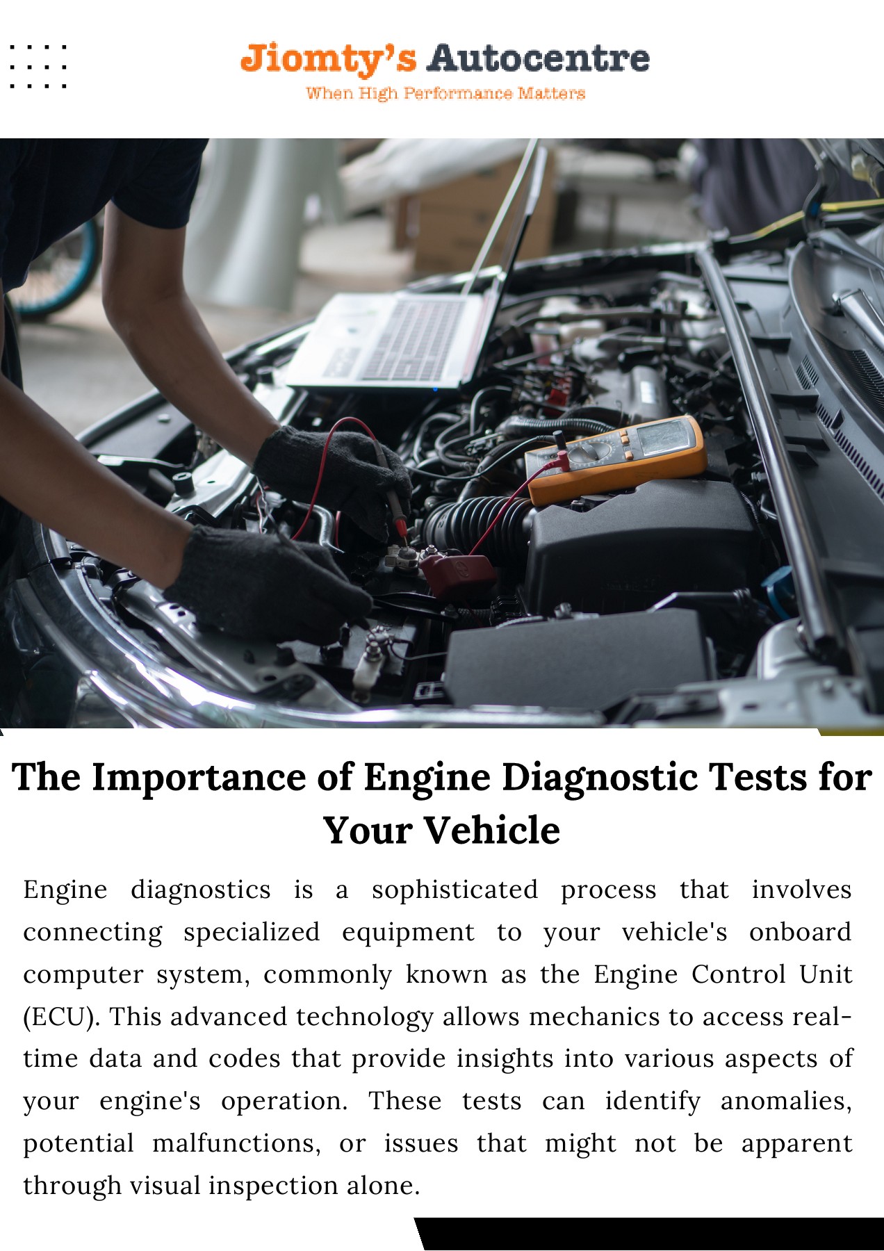The Importance of Engine Diagnostic Tests for Your Vehicle jiomtysautocenter Page 1 4