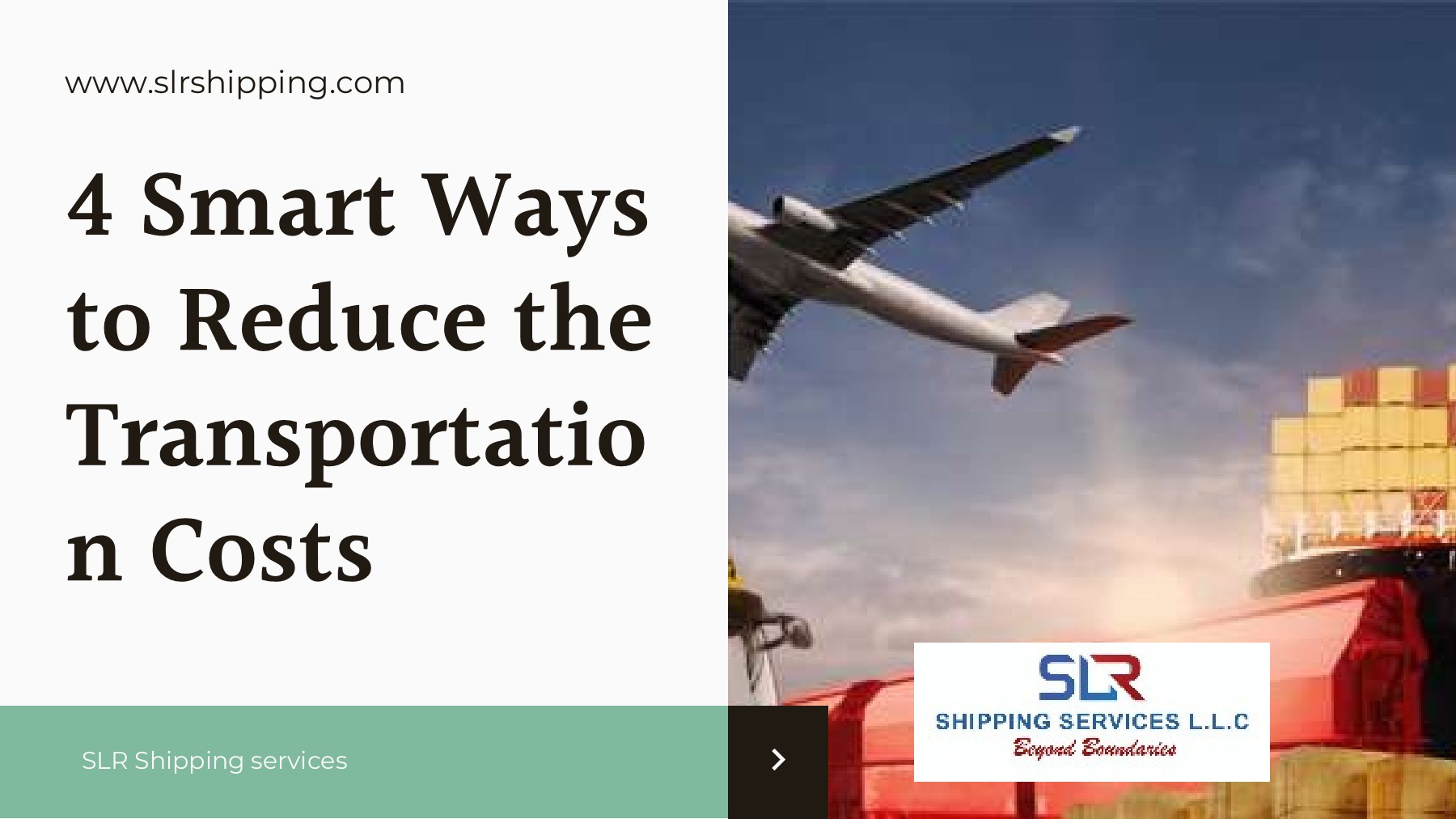 4 Smart Ways to Reduce the Transportation Costs freightforwarding.slr