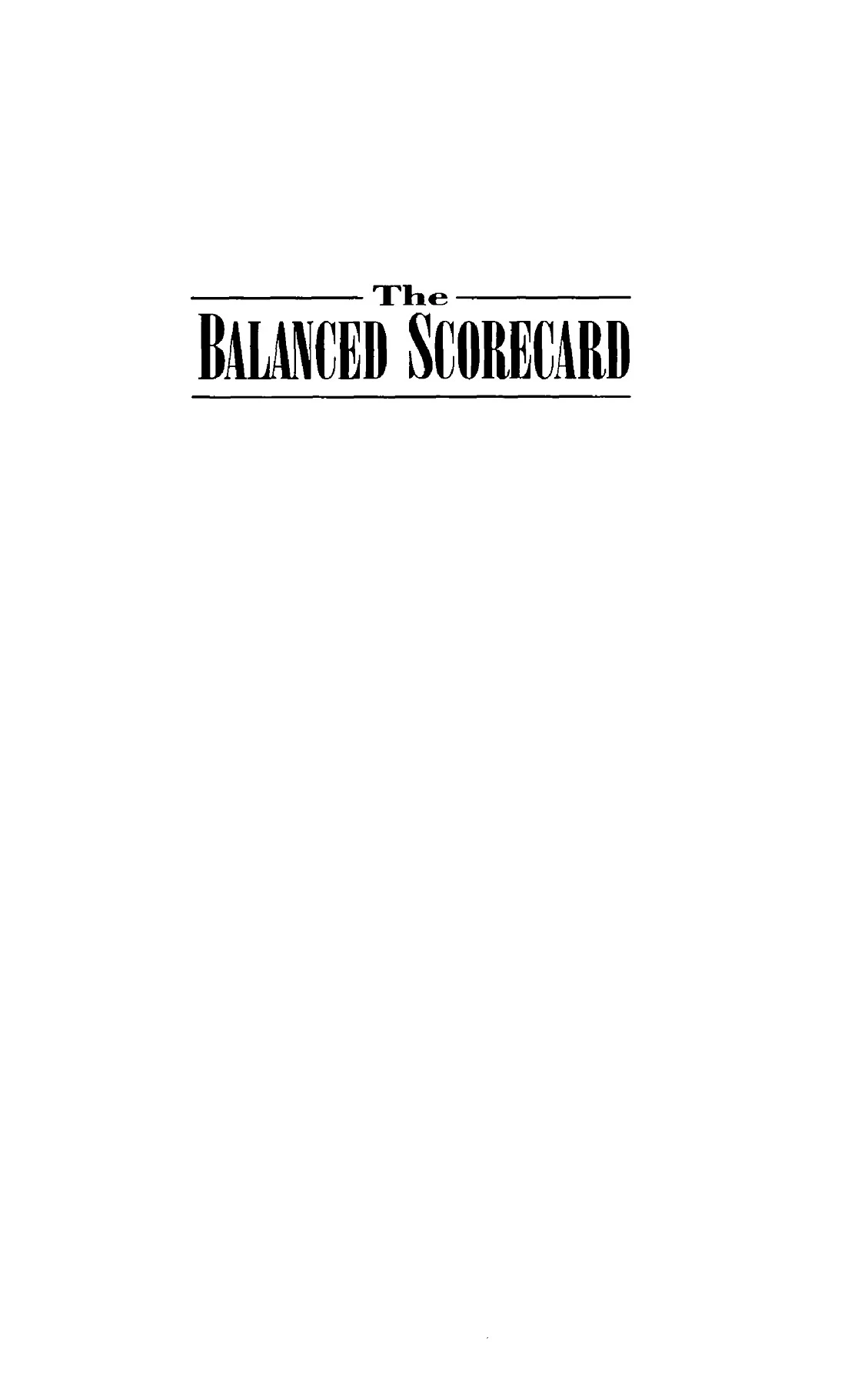 The Balanced Scorecard Translating Strategy into Action by Robert S ...
