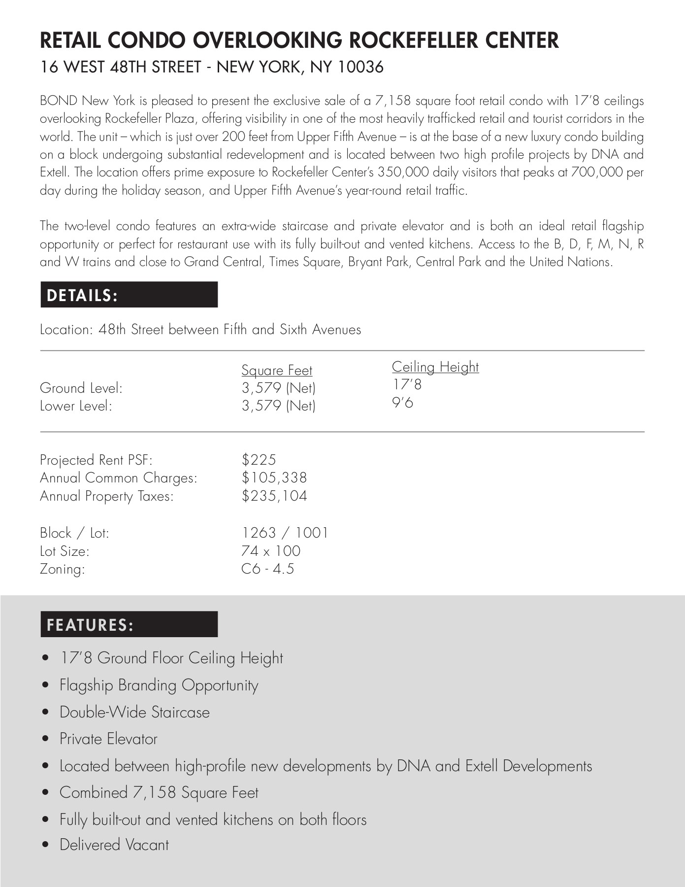 16 West 48th Street Brochure Jacob Fine BOND Real Estate BOND New