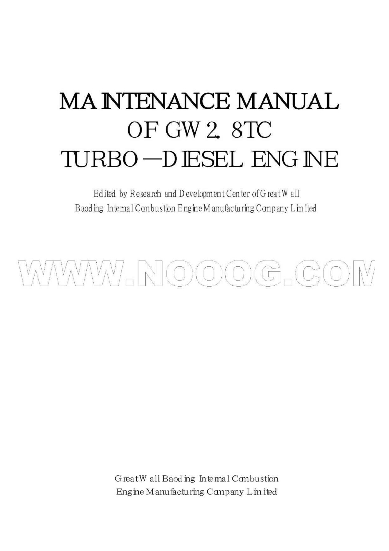 greatwallmaintenancemanualofgw28tcturbodieselengine xaitechnician Page 1 368