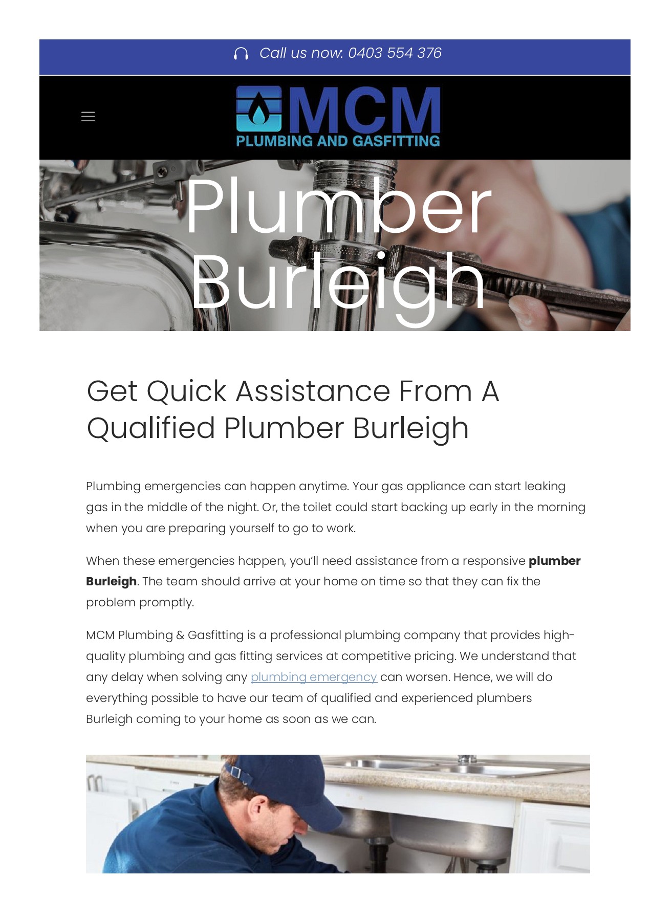 Plumber Burleigh MCM Plumbing Page 1 9 Flip PDF Online PubHTML5