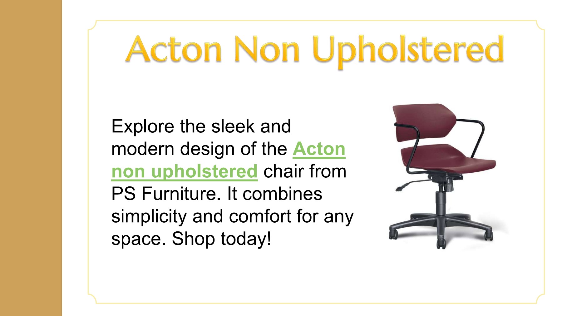 Acton Non Upholstered psfurniture Page 1 5 Flip PDF Online