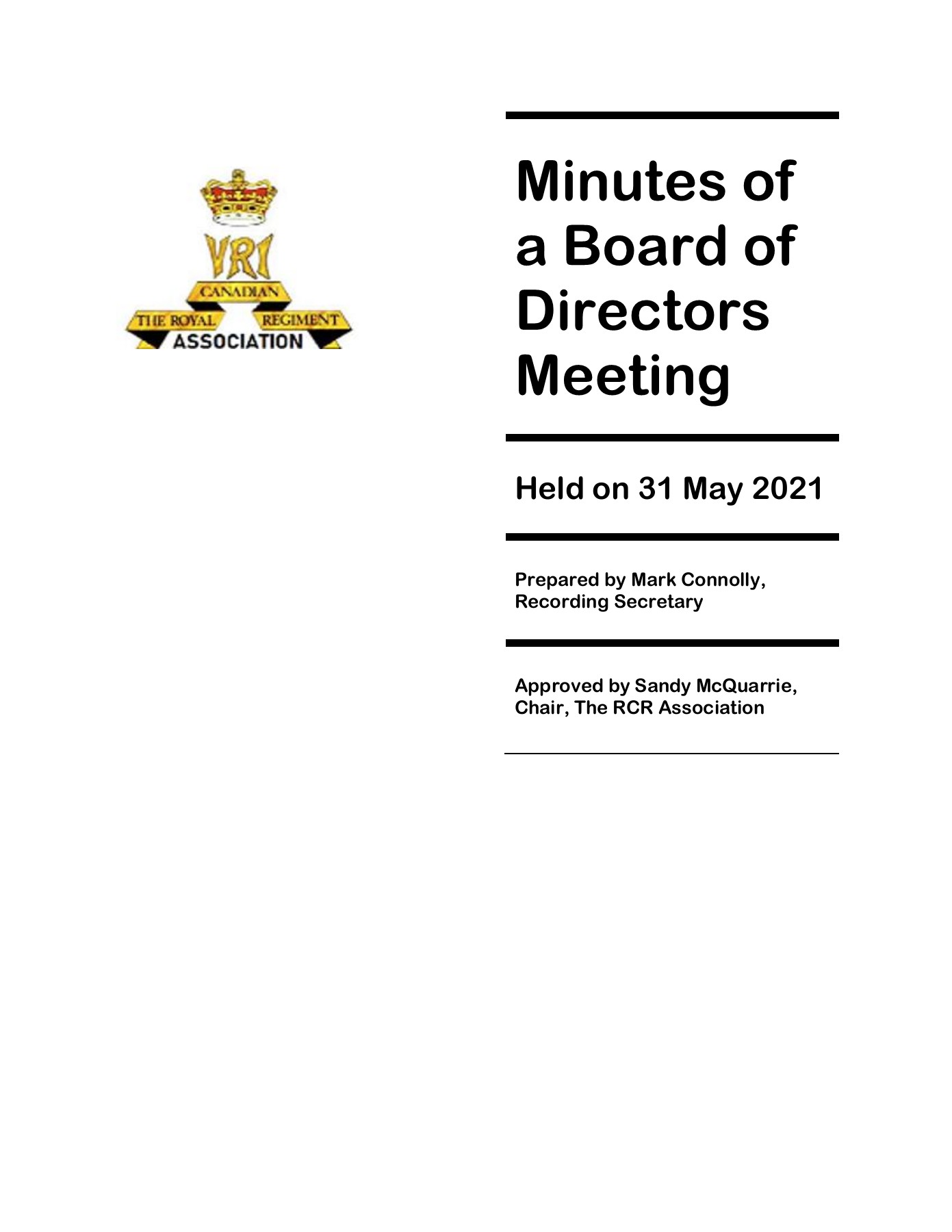 20210531_Minutes of BOD Meeting 31 May2021 Alexander (Sandy