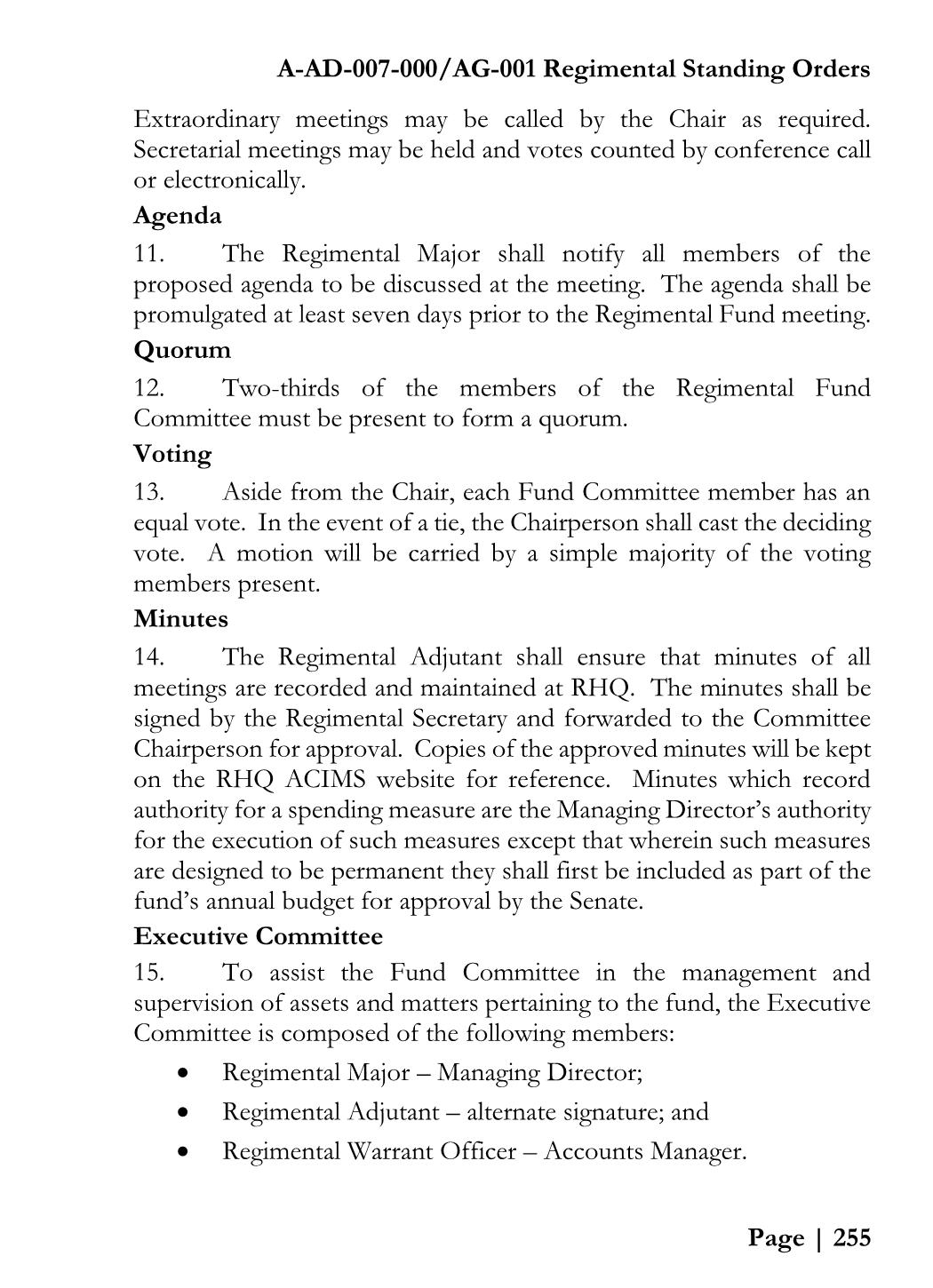 2017_RegimentalStanding_Orders Alexander (Sandy) McQuarrie Page