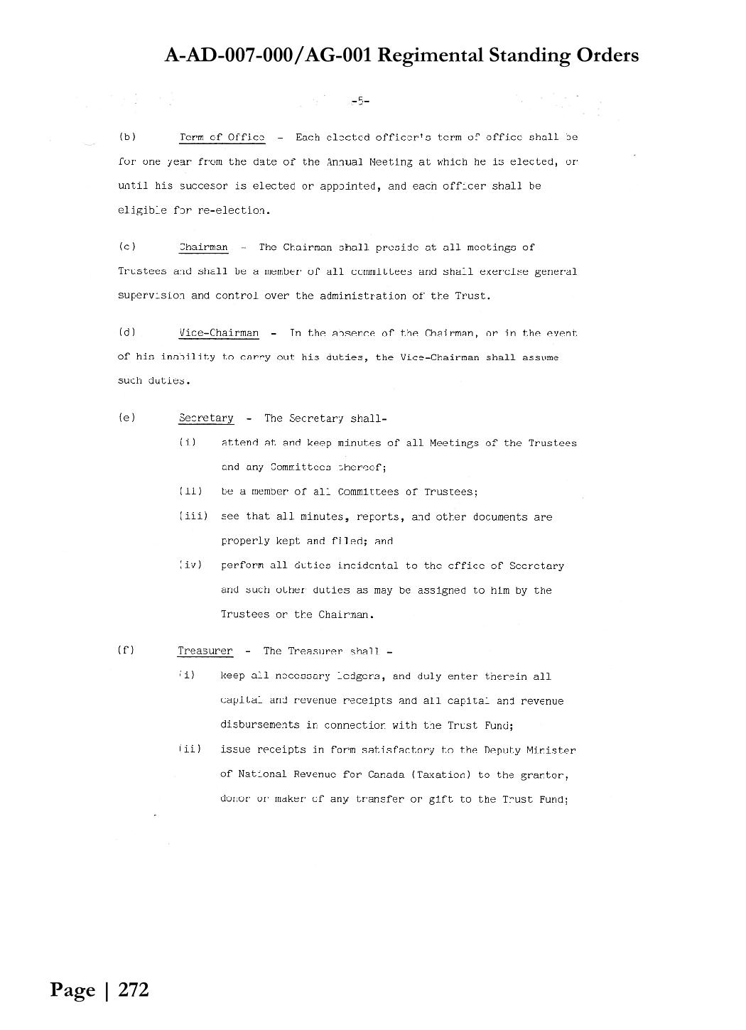 2017_RegimentalStanding_Orders Alexander (Sandy) McQuarrie Page