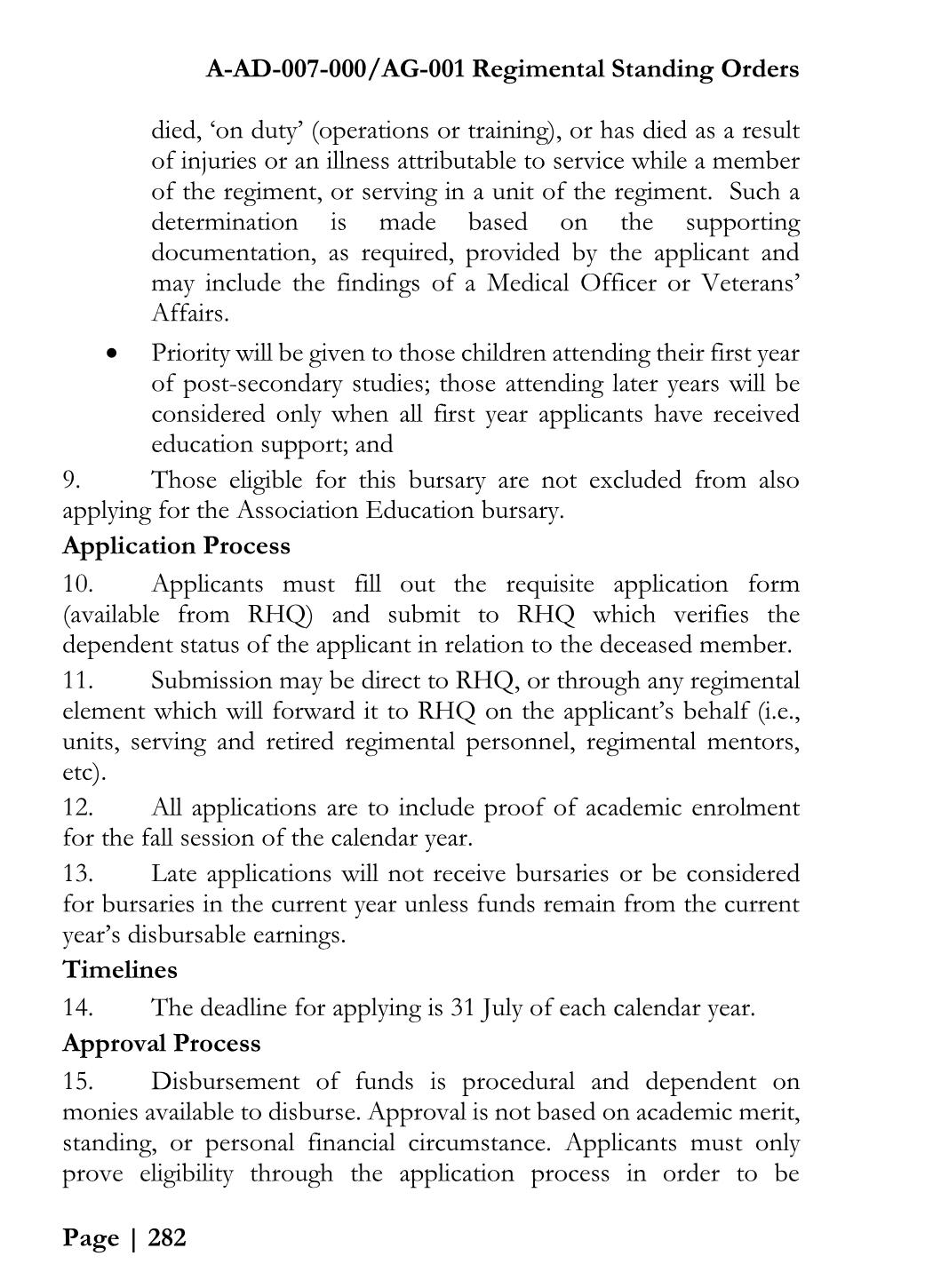 2017_RegimentalStanding_Orders Alexander (Sandy) McQuarrie Page