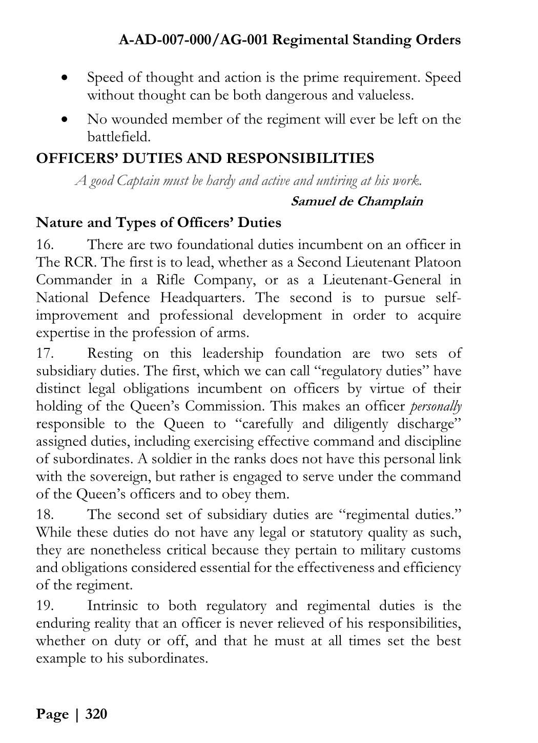 2017_RegimentalStanding_Orders Alexander (Sandy) McQuarrie Page