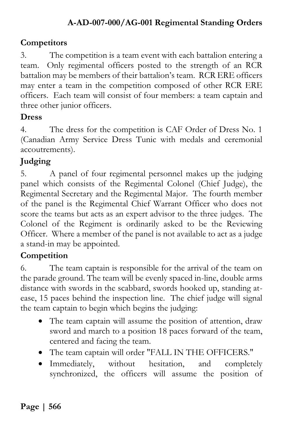 2017_RegimentalStanding_Orders Alexander (Sandy) McQuarrie Page