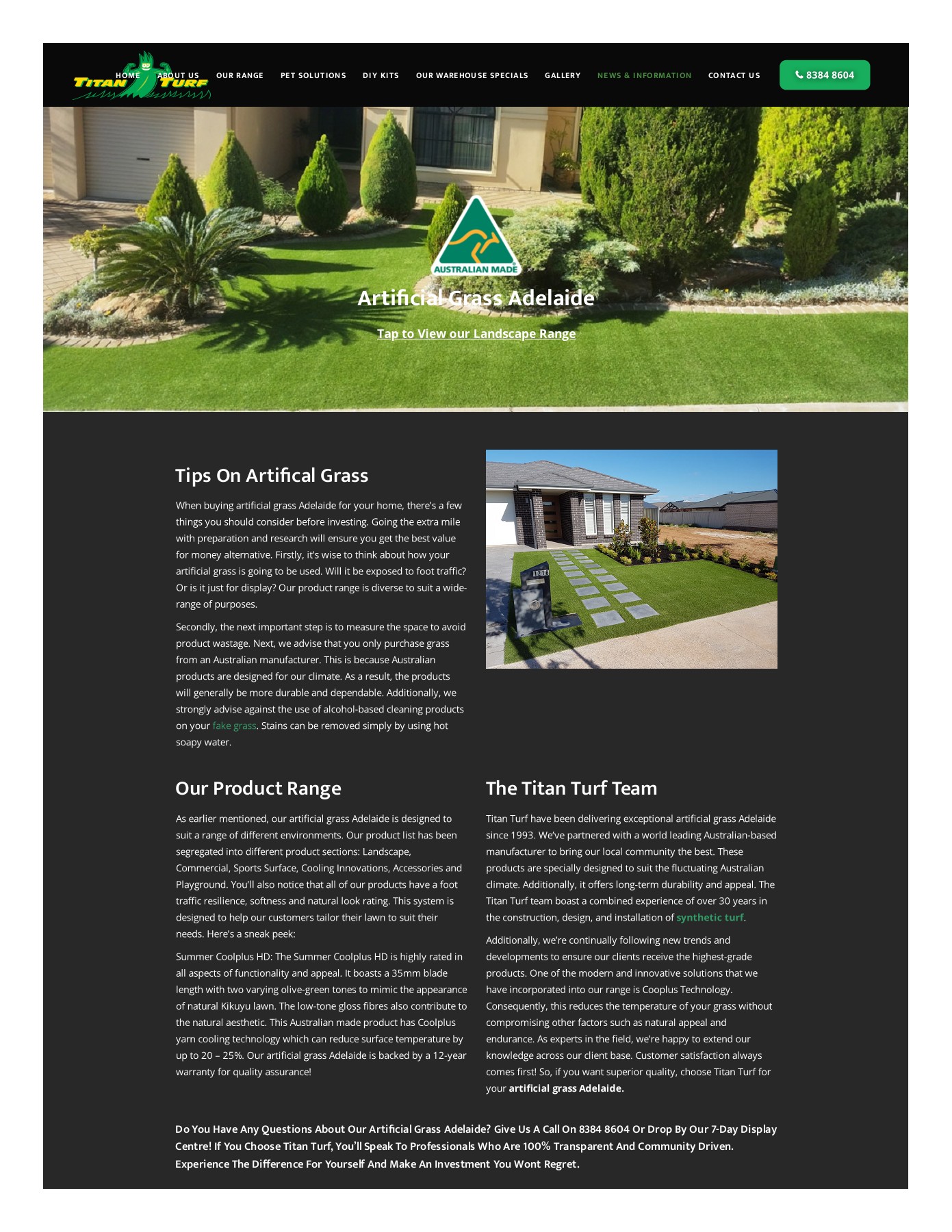 Synthetic Lawn Adelaide Synthetic Turf Page 1 2 Flip PDF Online