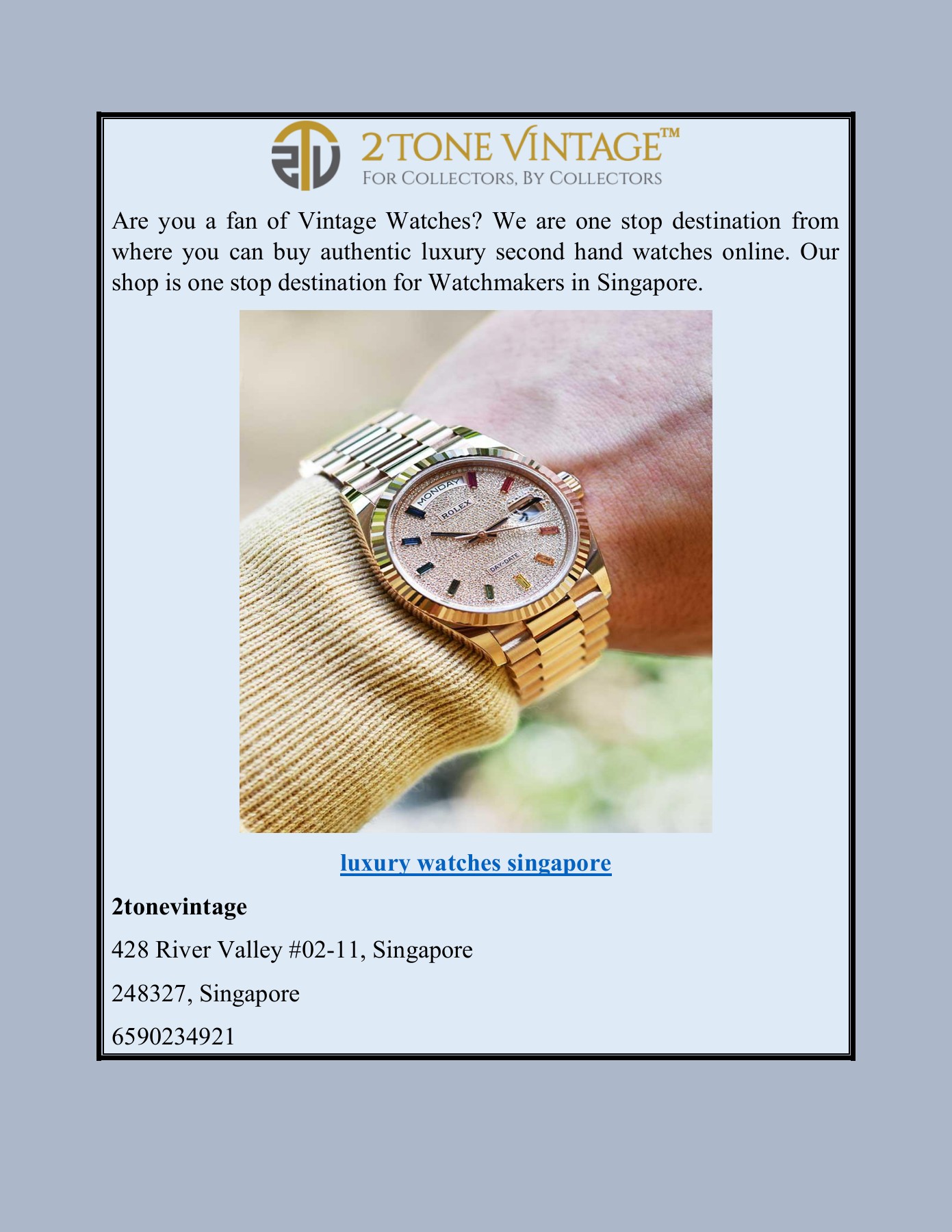 Shop Luxury Watches Singapore Carlos Marshall Page 1 1 Flip PDF