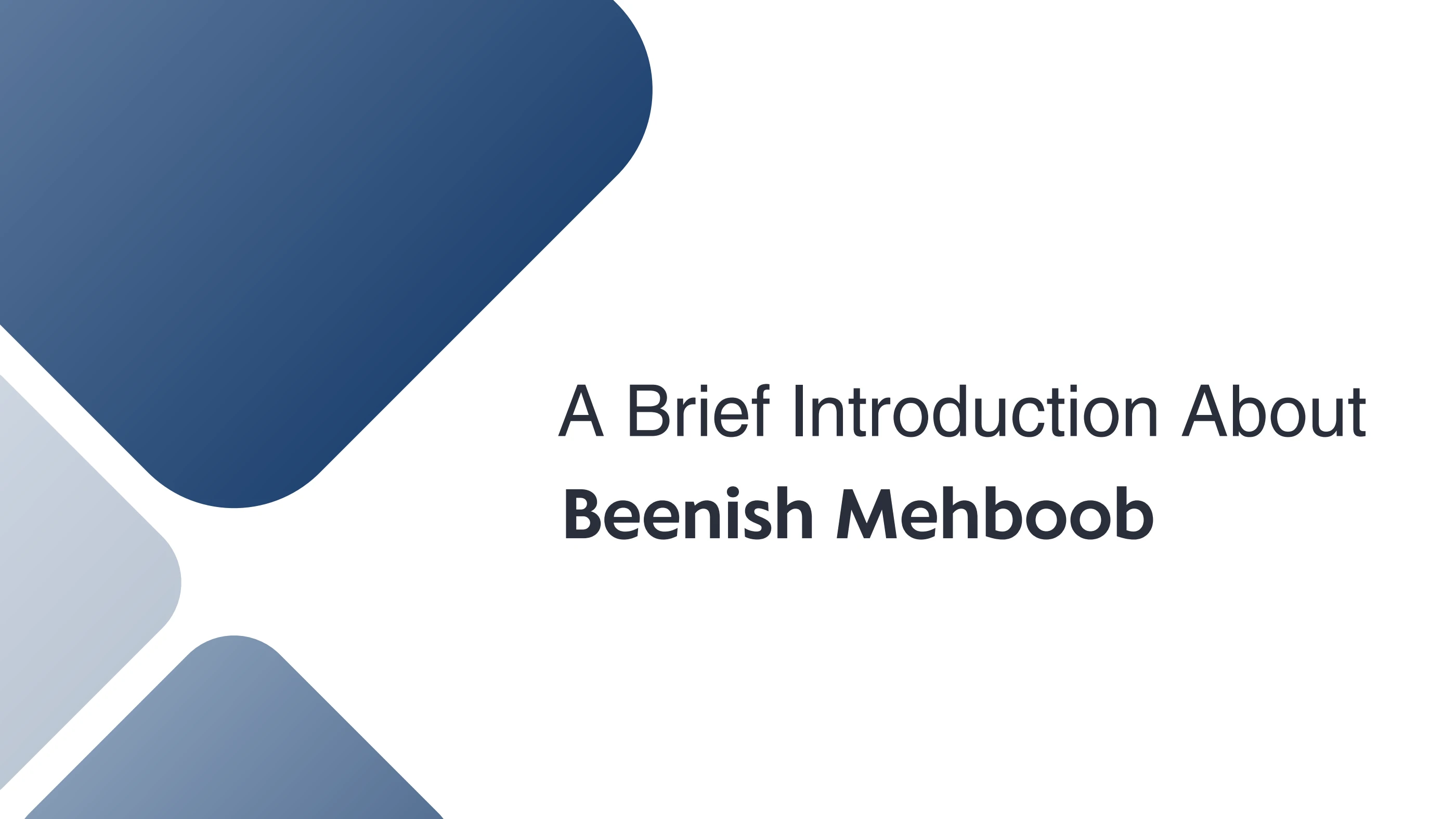 A Brief Introduction About Beenish Mehboob - Beenish Mehboob - Page 1 ...