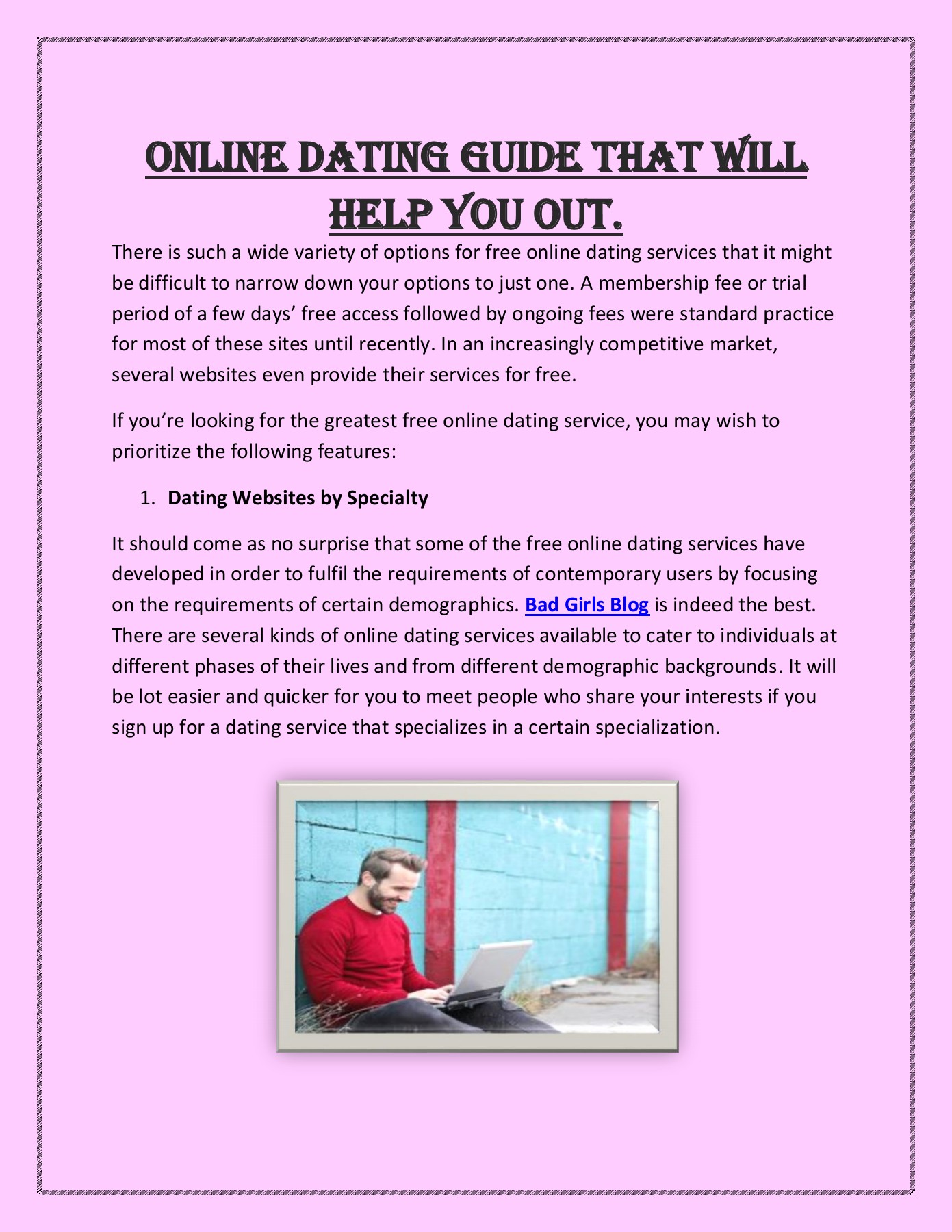 Online dating guide that will help you out bbg blog Page 1 3