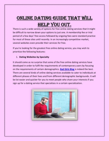 Online dating guide that will help you out