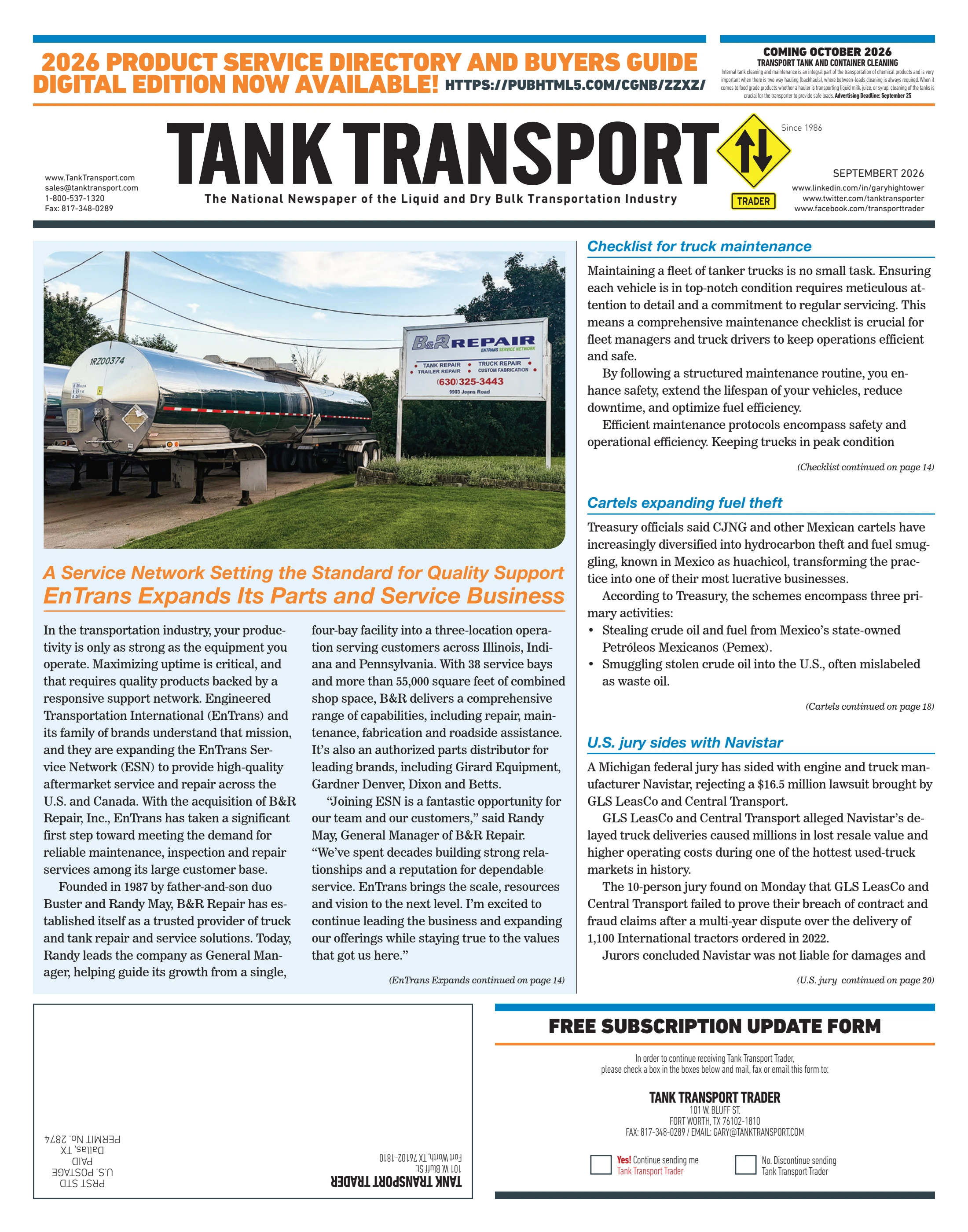 Tank Transport Trader September 2026