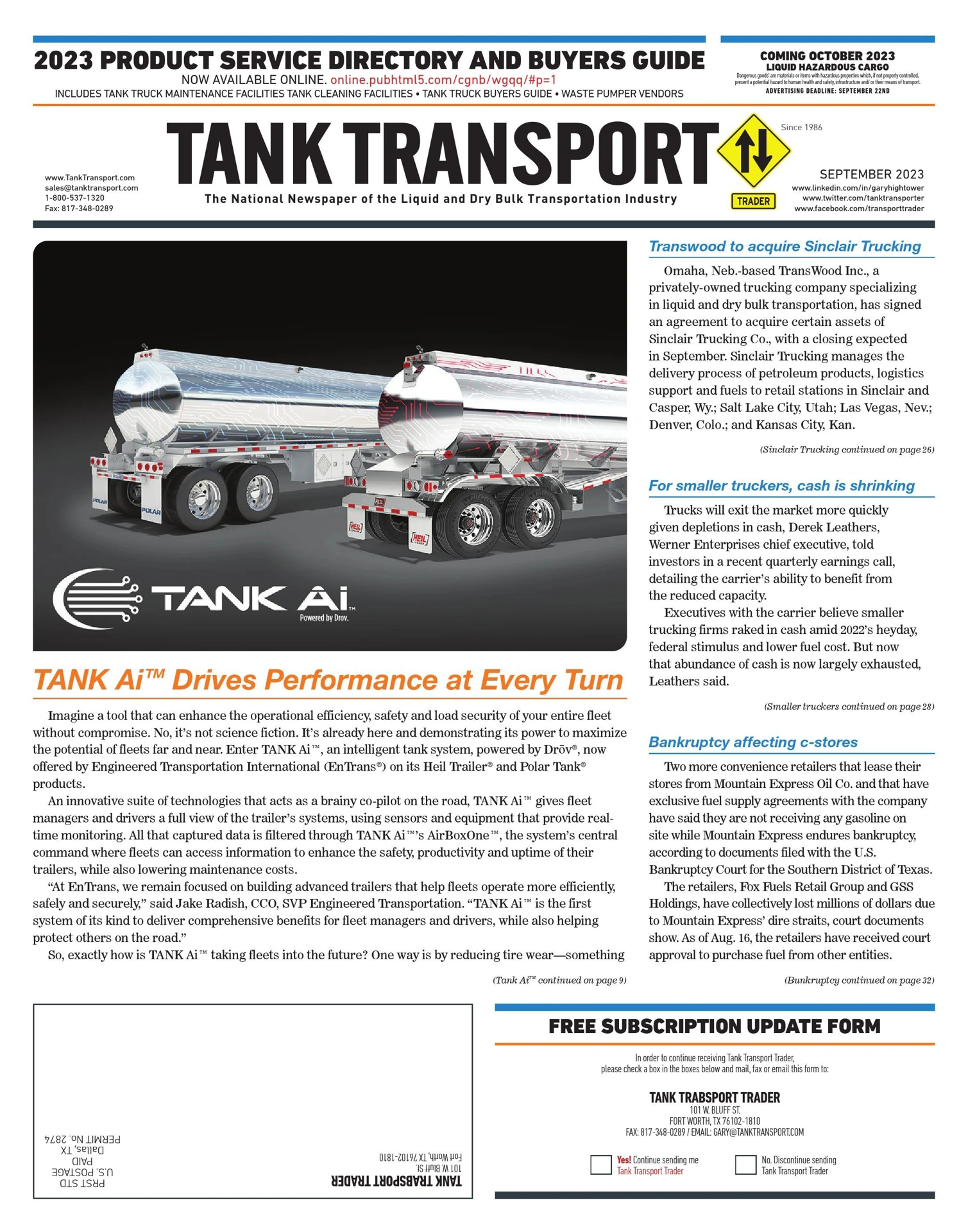 Tank Traders Tank Transport Trader September 2023