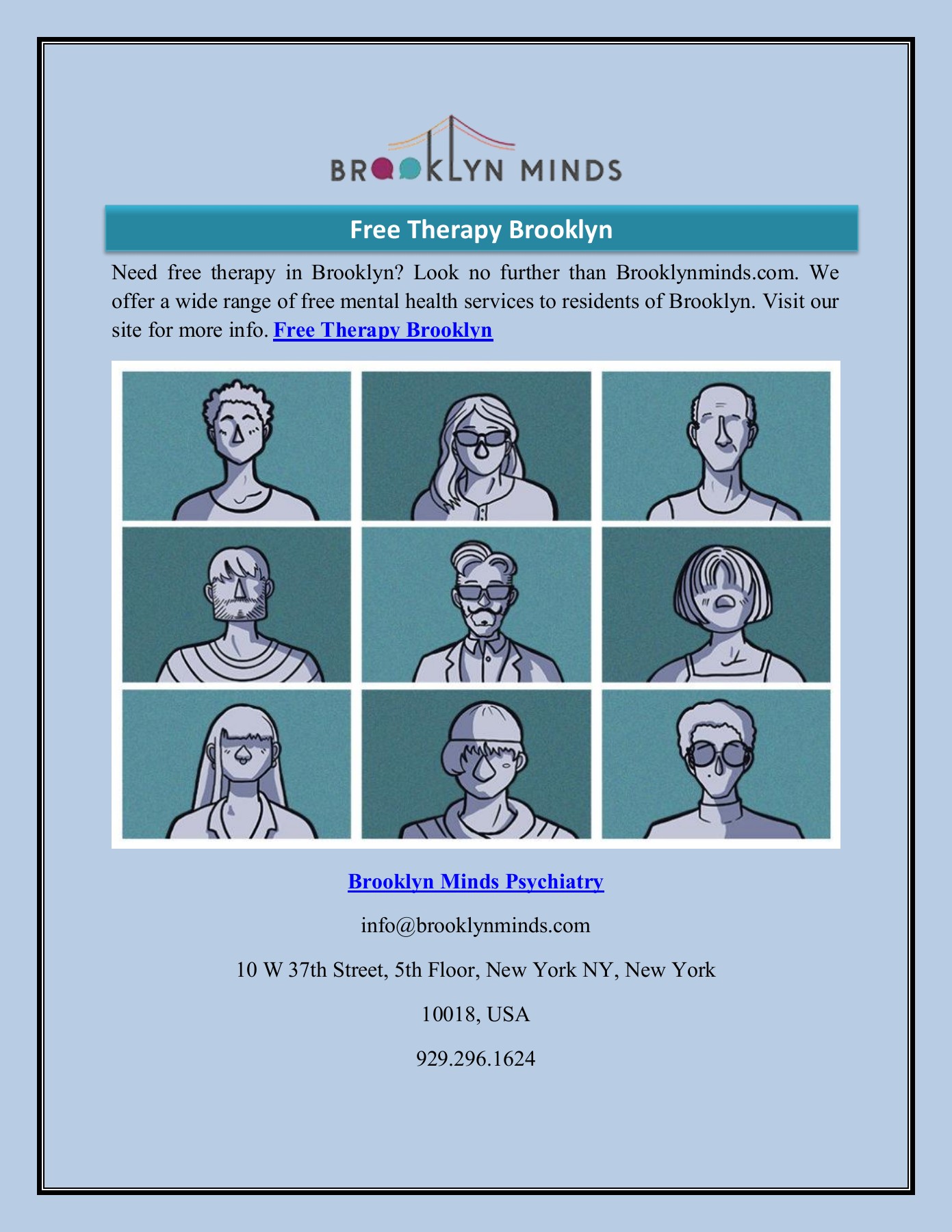 Free Therapy Brooklyn Brooklynminds Brooklyn minds Psychiatry Page
