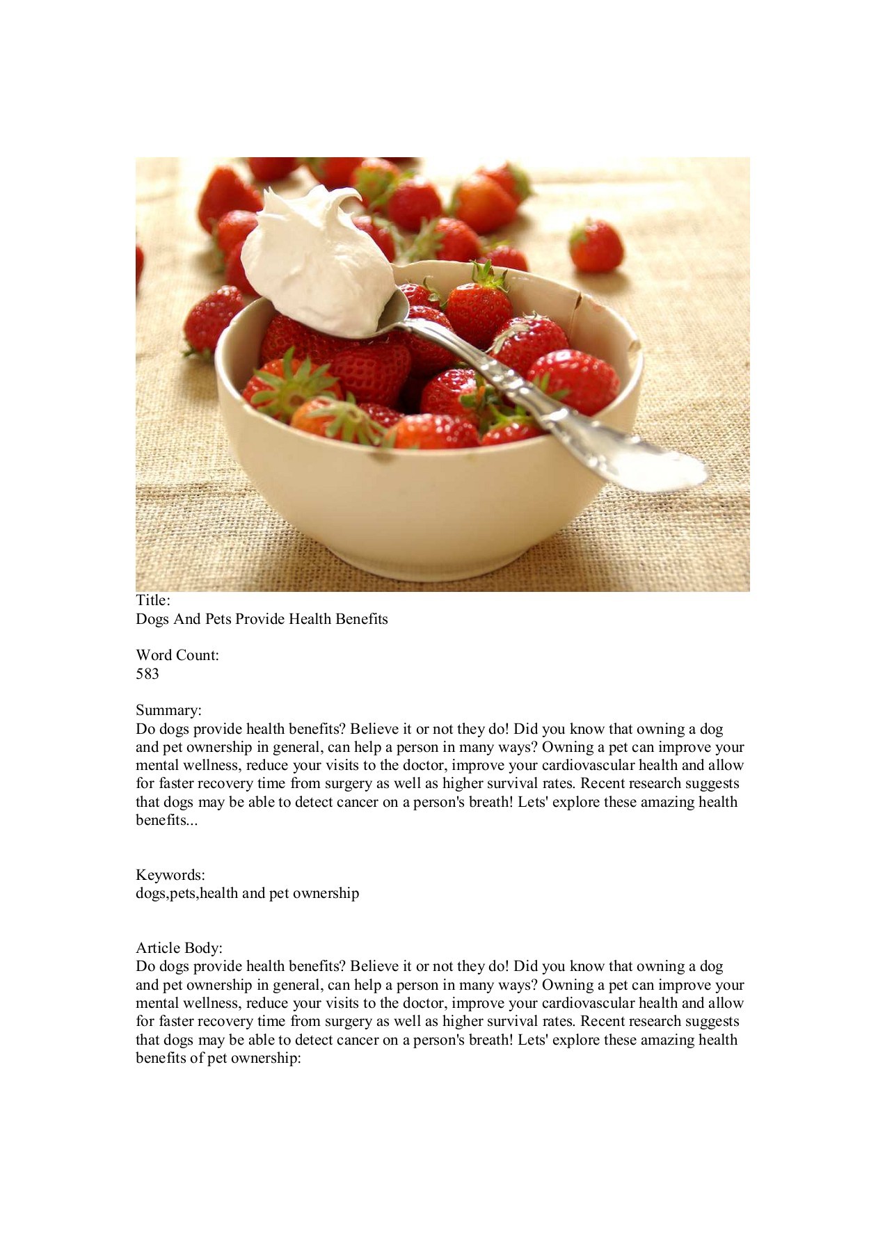 Dogs And Pets Provide Health Benefits demi Page 1 5 Flip PDF