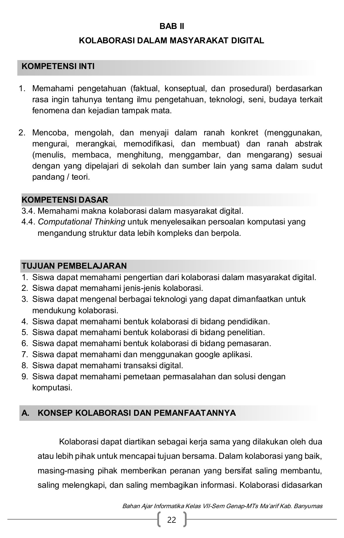 Bahan Ajar Informatika Kelas 7 Semester 2 OK - Imam Sofyan - Page 26 ...
