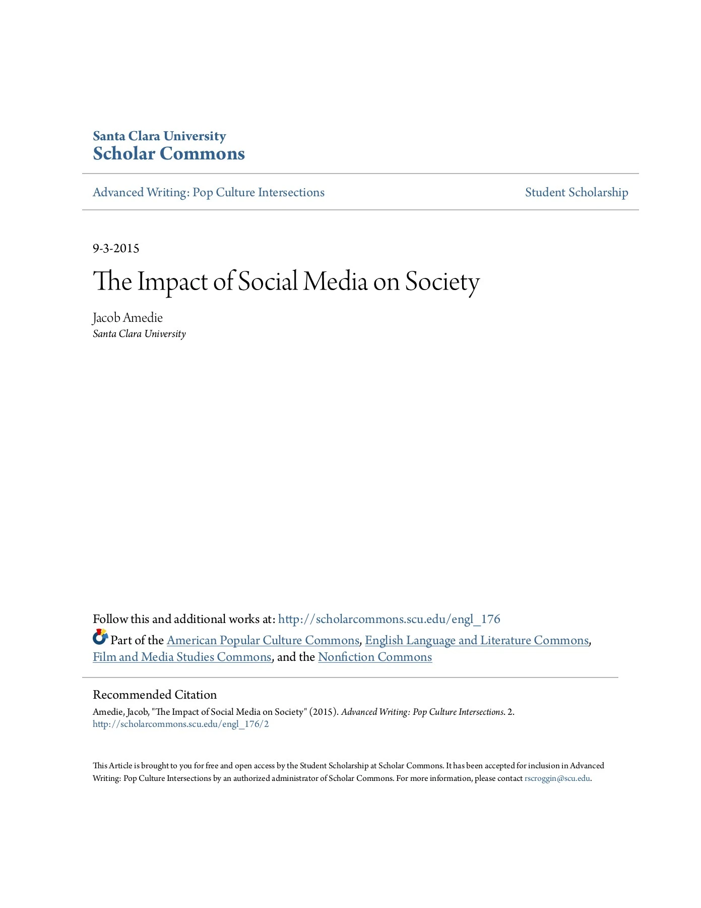 The Impact of Social Media on Society - Shofia Shinta - Page 1 | Flip ...
