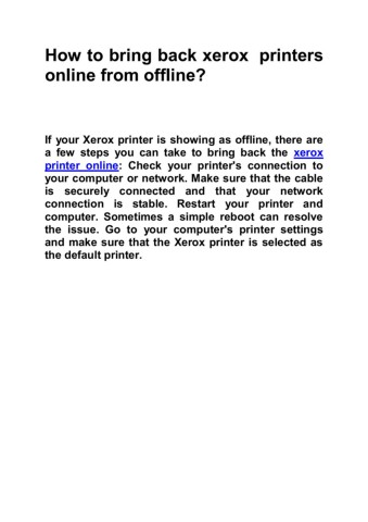 How to bring back xerox