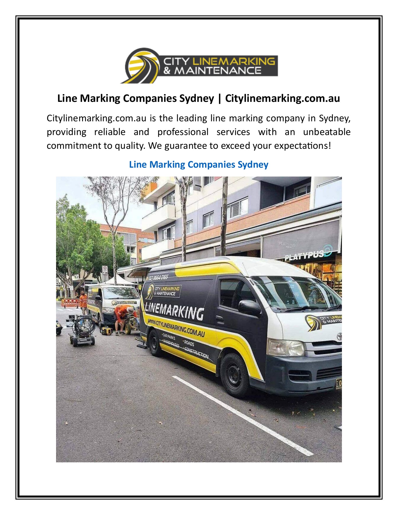 Line Marking Companies Sydney City