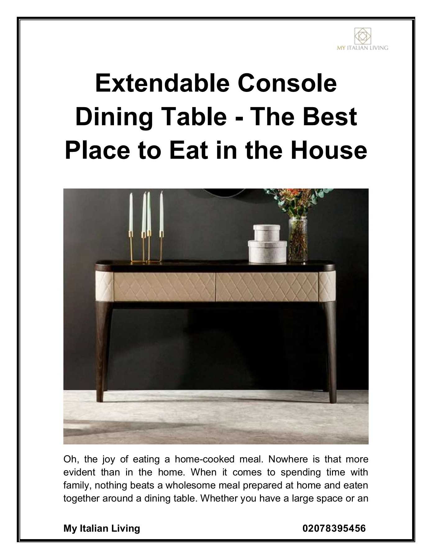 Extendable Console Dining Table The Best Place to Eat in the House