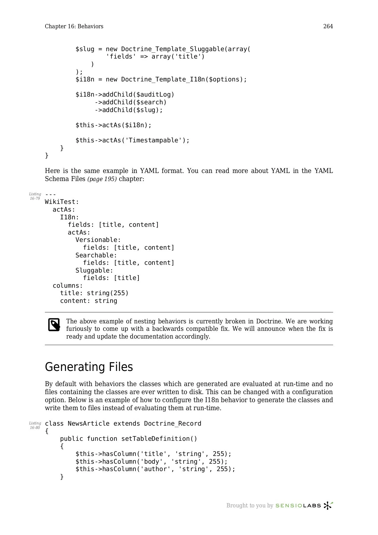 Doctrine_manual-1-2-en - aaaa83 - Page 264 | Flip PDF Online | PubHTML5