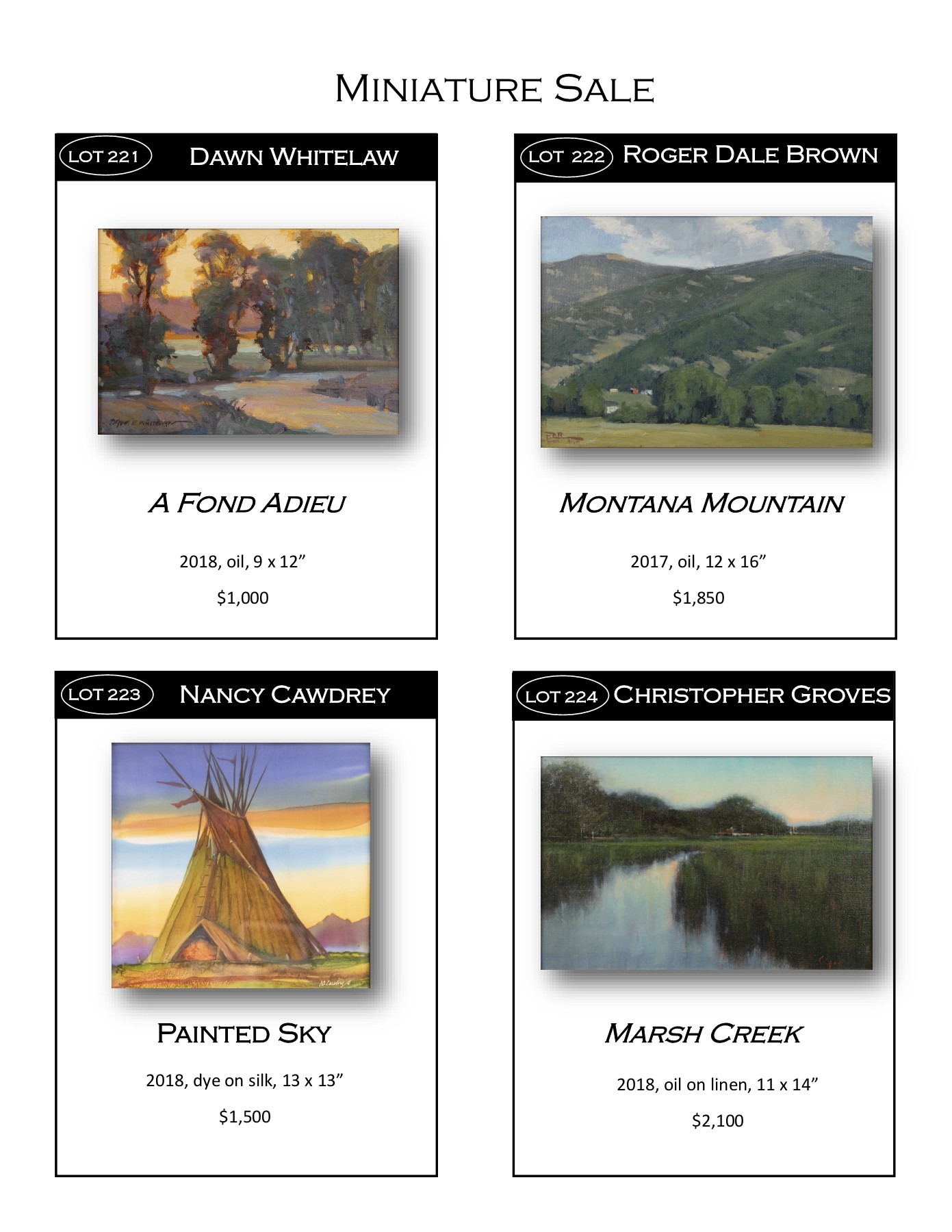 GALAMiniatures 2019 catalog Preview Booth Western Art Museum Page