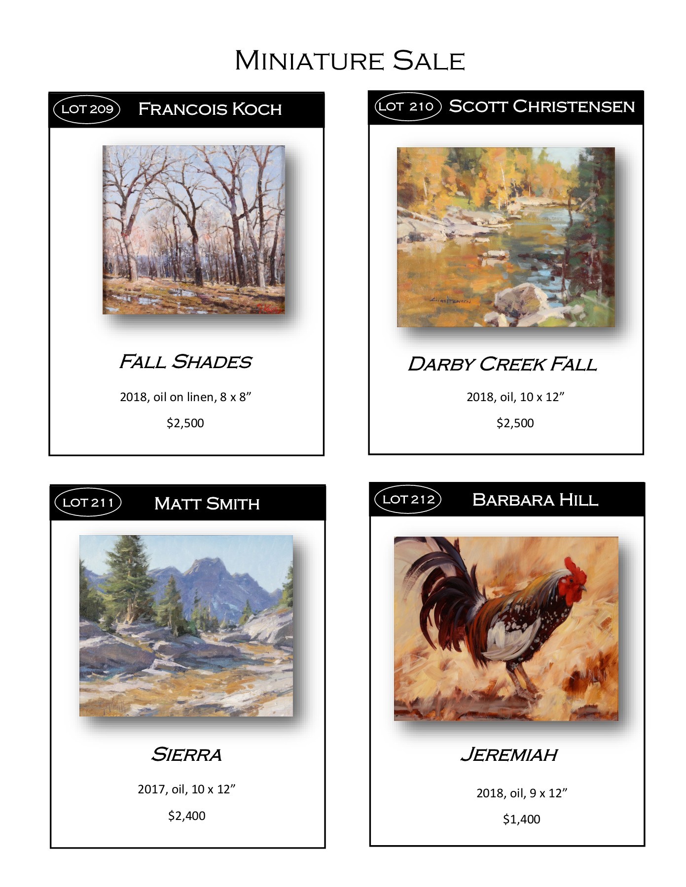 GALAMiniatures 2019 catalog Preview Booth Western Art Museum Page