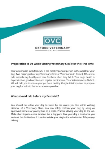 VisitOxfordVeterinaryClinicYourneighborhoodVeterinarianwillreallyfocusonandtakecareofyourpetrelativeReachusat6622343930tosetupanappointmentnowVisitusathttpswwwoxfordveterinarycliniccom
