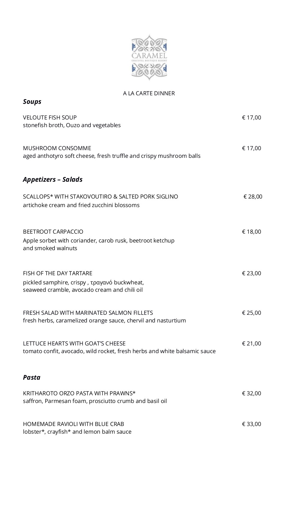 CB ALA CARTE DINNER 2022eng (1) chytas Page 1 3 Flip PDF Online