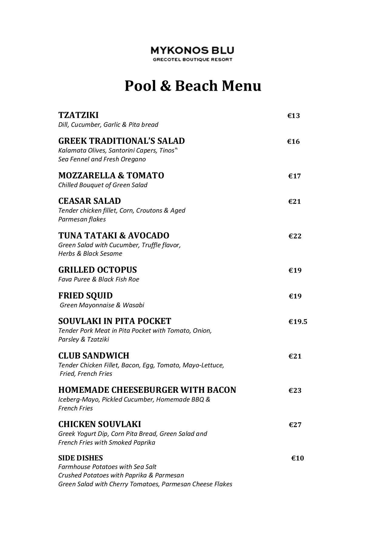 Pool and Beach Menu EN_2022 chytas Page 1 1 Flip PDF Online