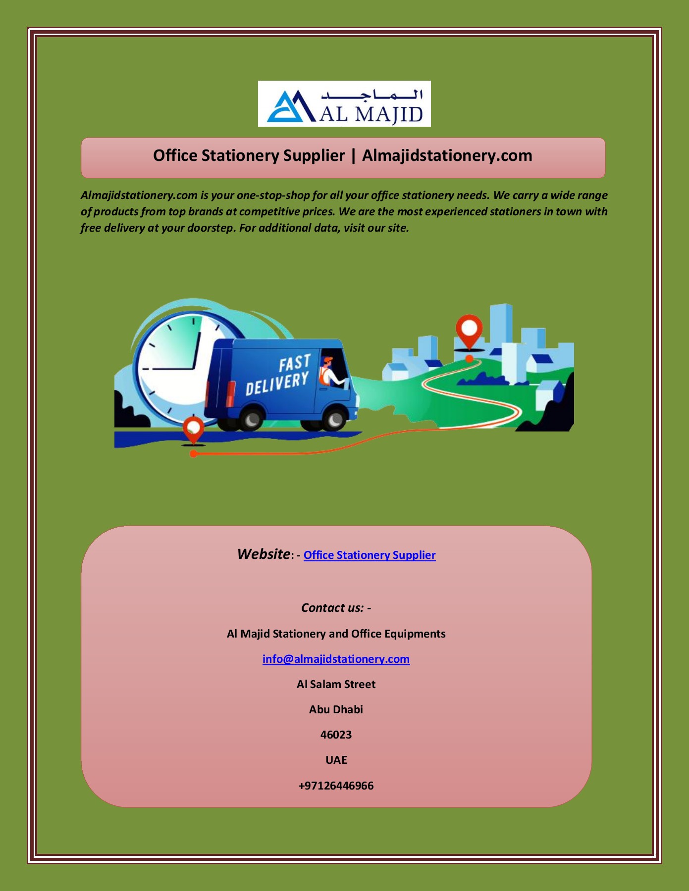 Office Stationery Supplier Almajidstationery Al majid stationery And