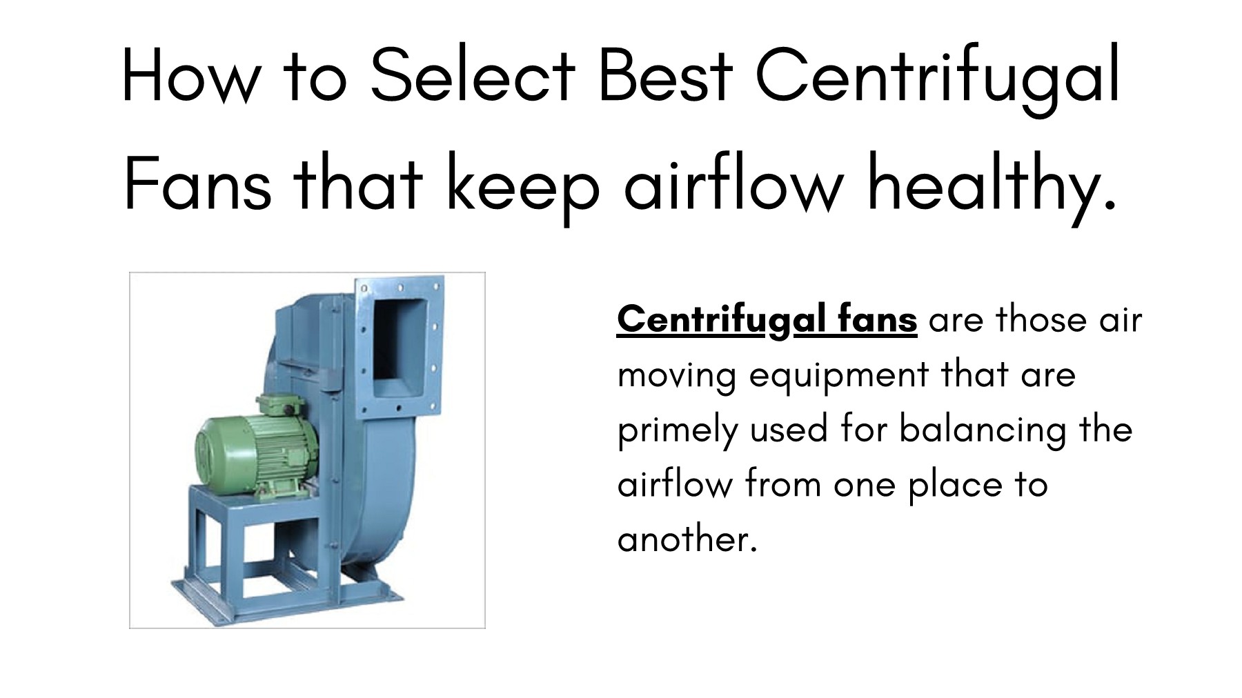 Best Centrifugal Fans that keep airflow healthy. B2B Expert Page 1