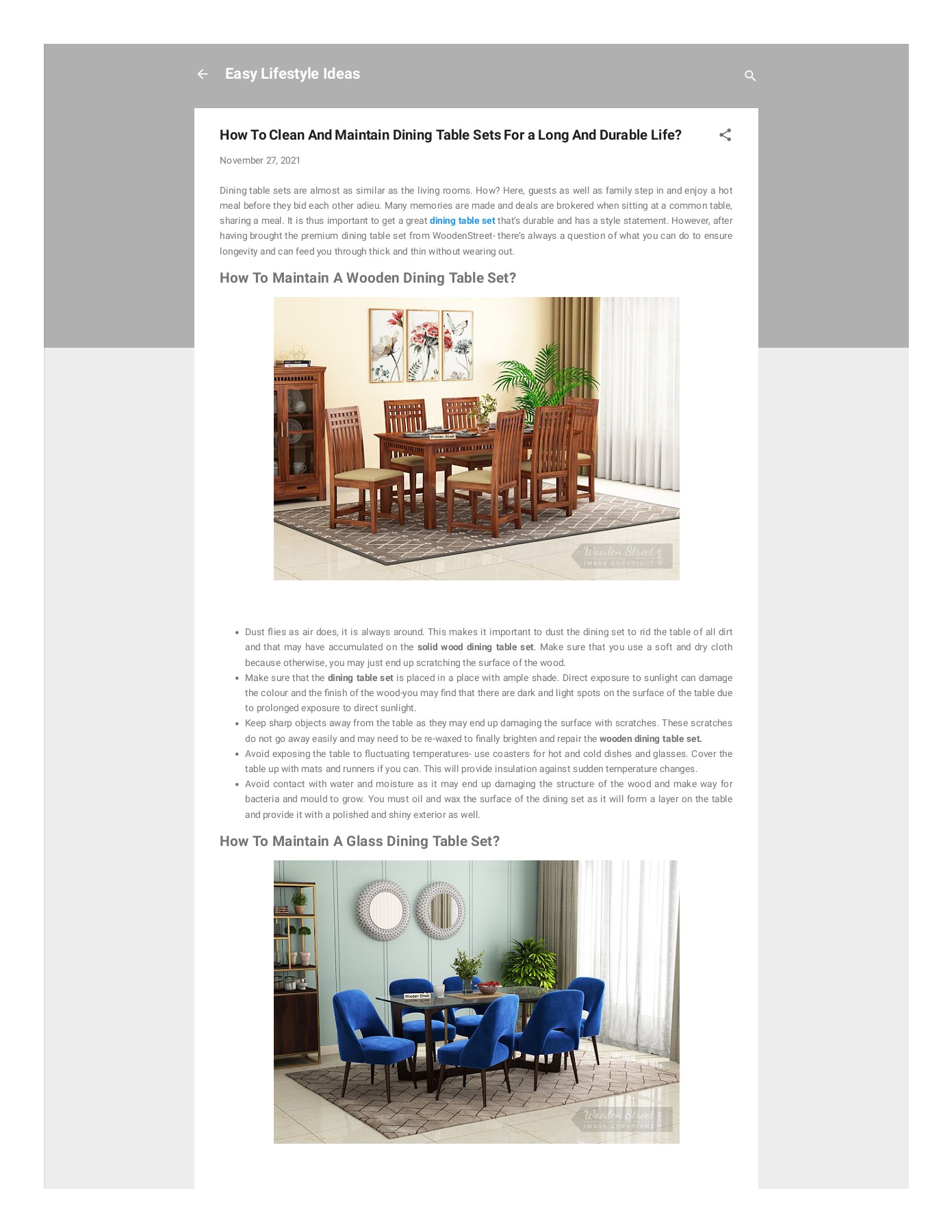 How To Clean And Maintain Dining Table Sets For a Long And Durable Life