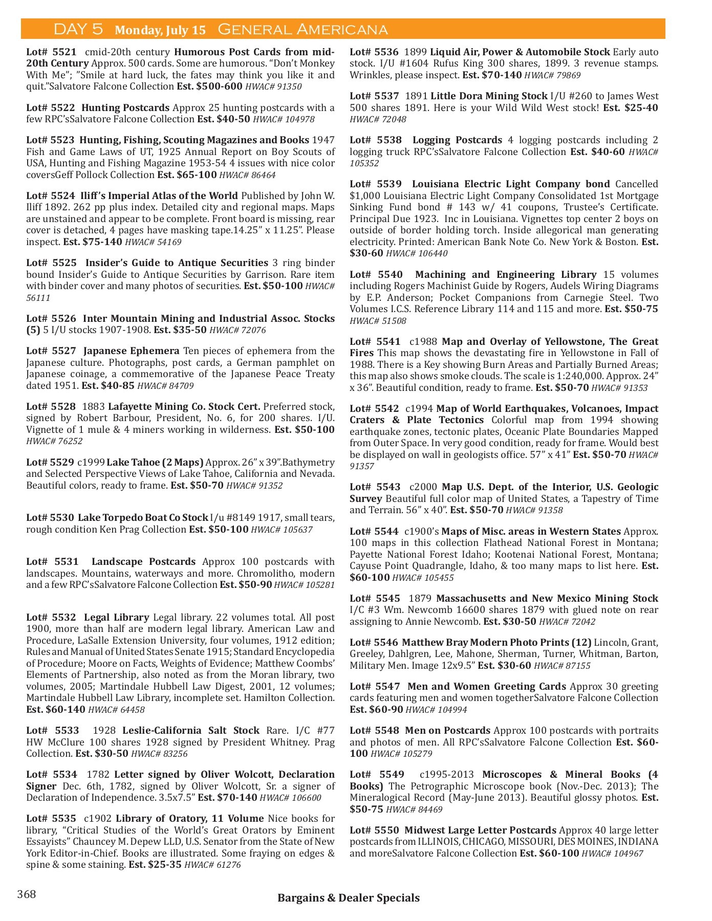 2019 July Americana Auction Catalog Holabird Americana Page 370